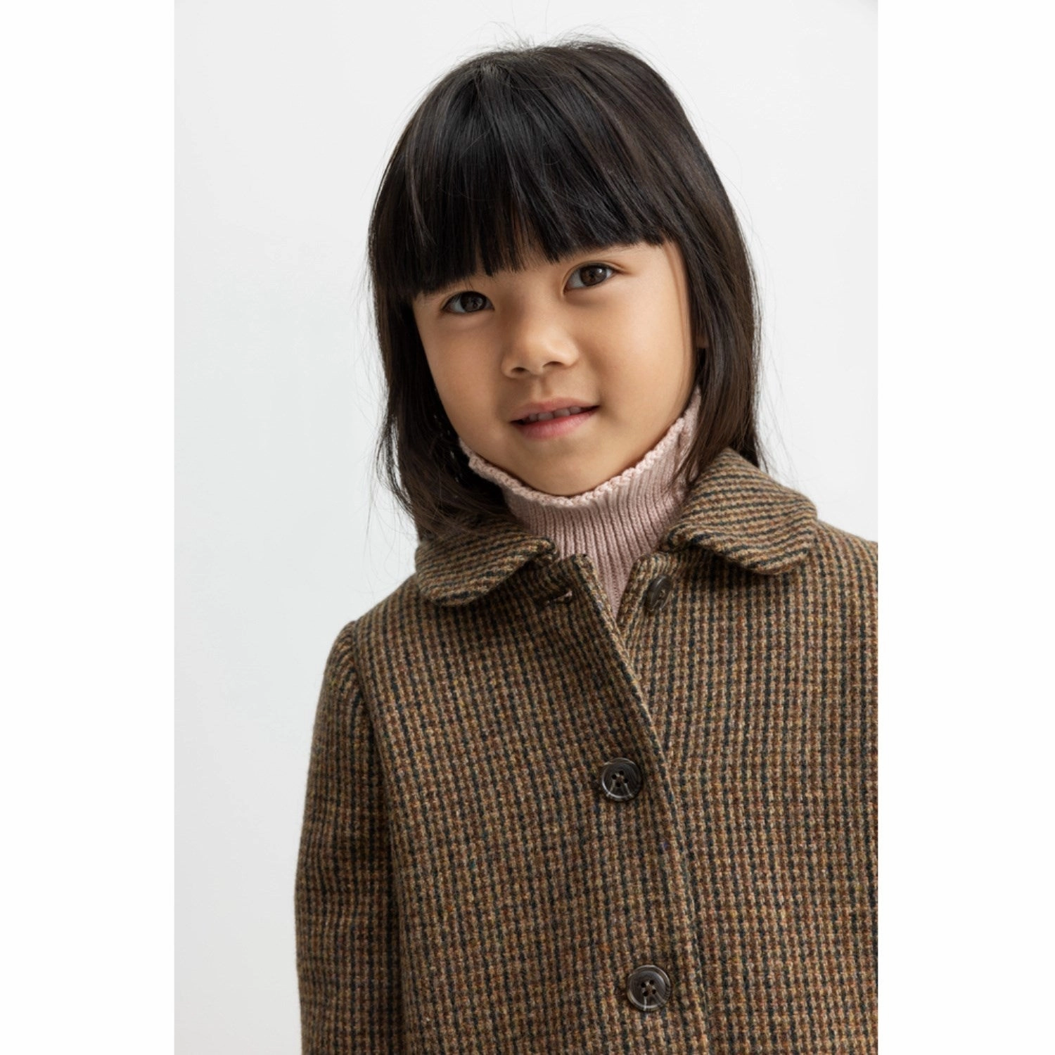 MarMar Wool Check Earthy Check Olive Jacket Softshell Construction SnapFastenings