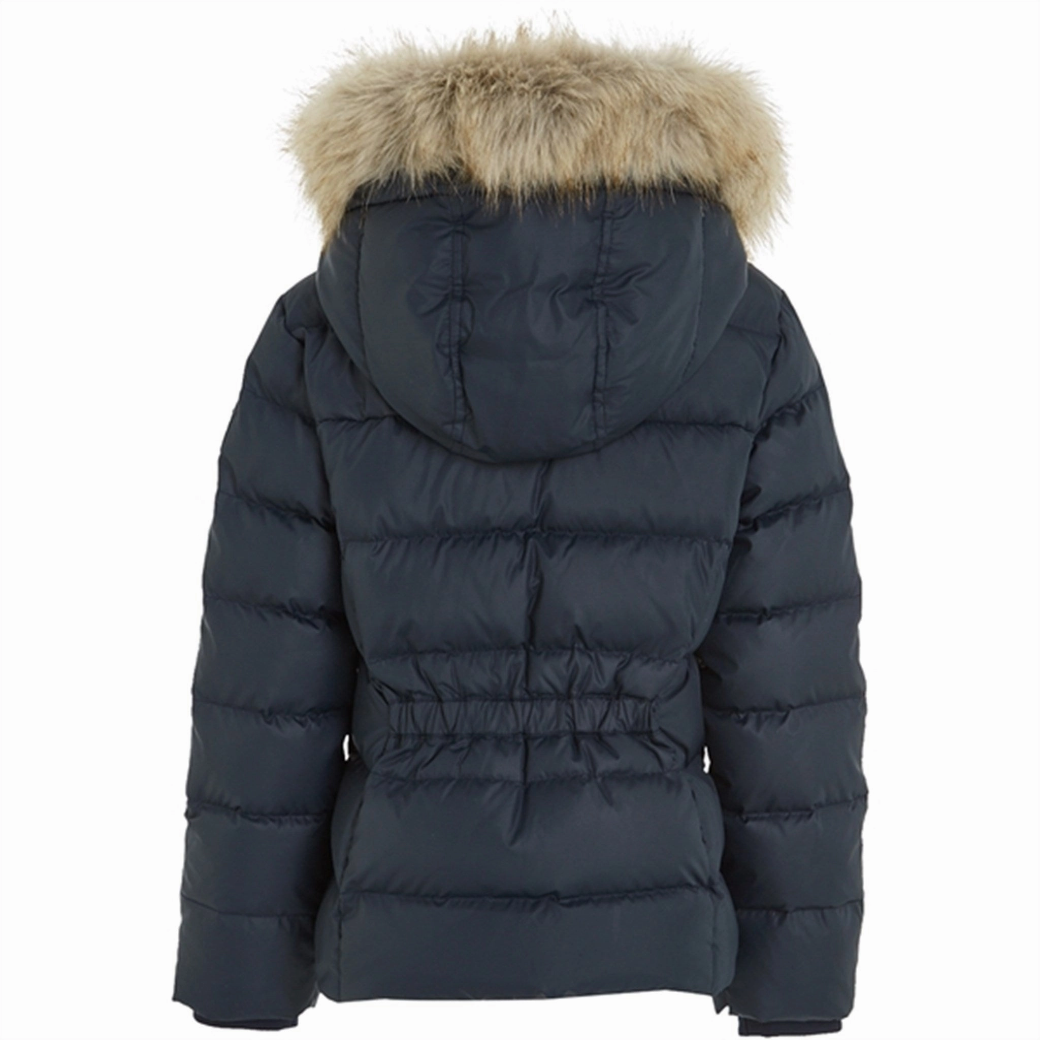 Tommy Hilfiger Essential Down Jacket with Hood Desert Sky Bonded Closure Mechanism