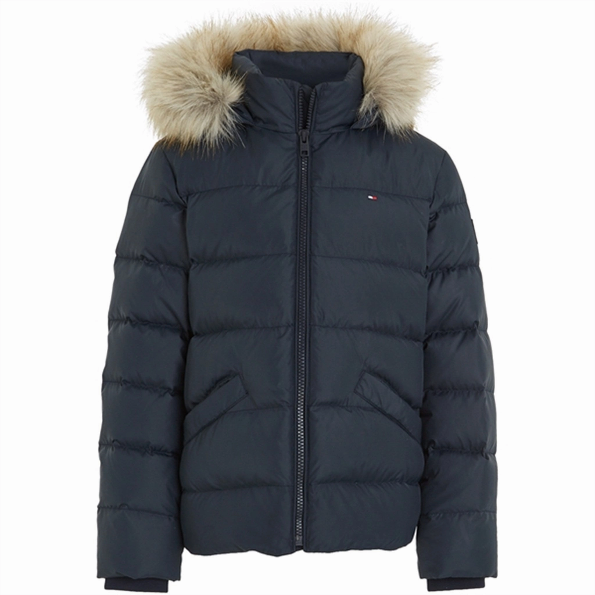 Tommy Hilfiger Essential Down Jacket with Hood Desert Sky Hypoallergenic Interior Subtle Fashion Fit
