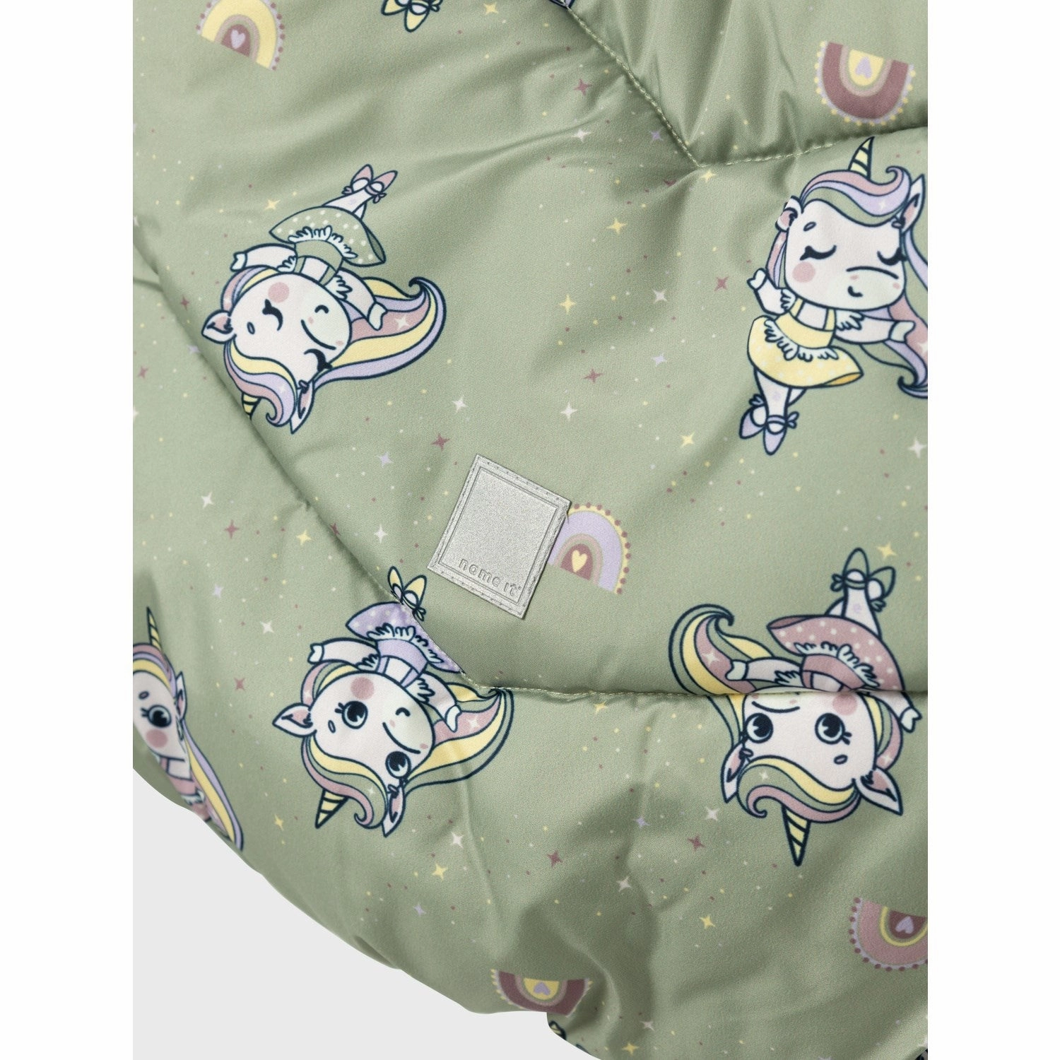 Name It Seagrass May Puffer Jacket AOP Stretchable Material