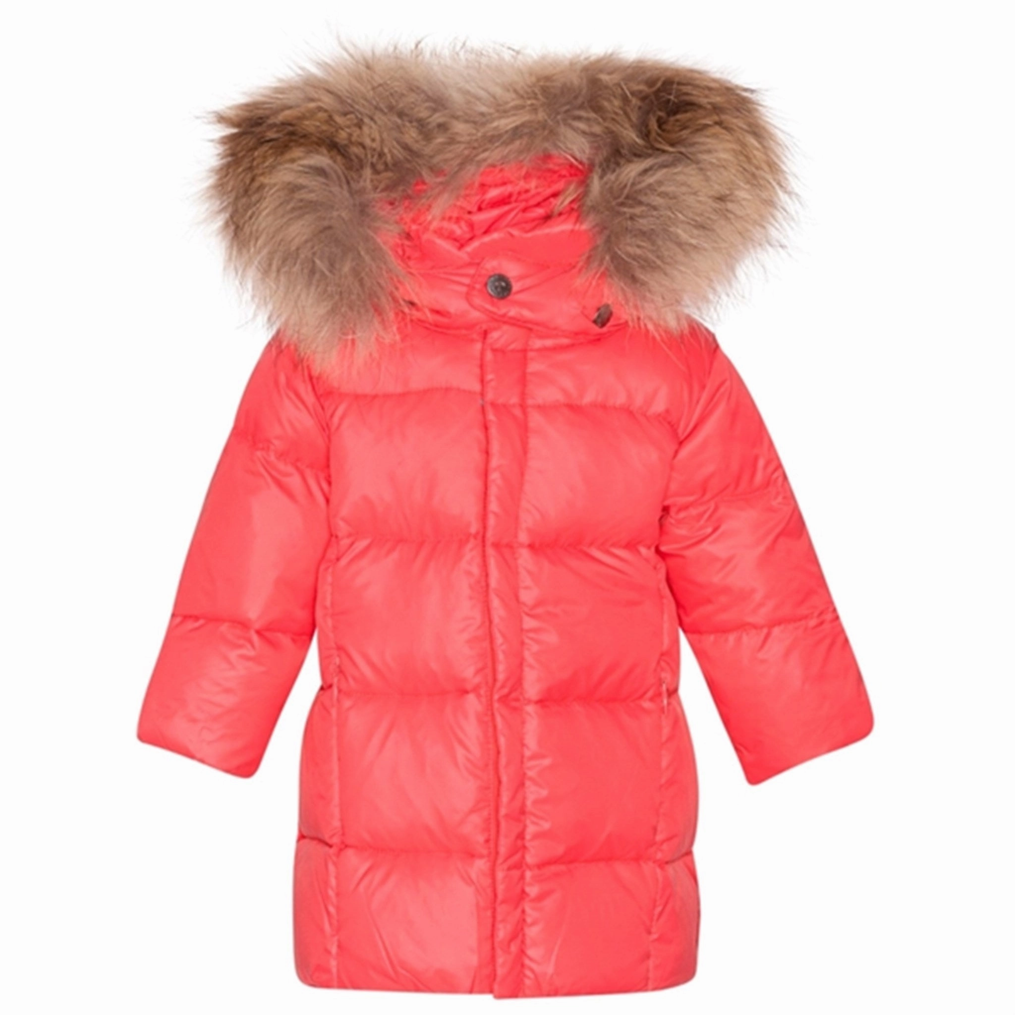 Ver de Terre Featherlight Baby Girls Frakke m. Pels Flamingo Lightweight Comfort Mold Resistant Coating