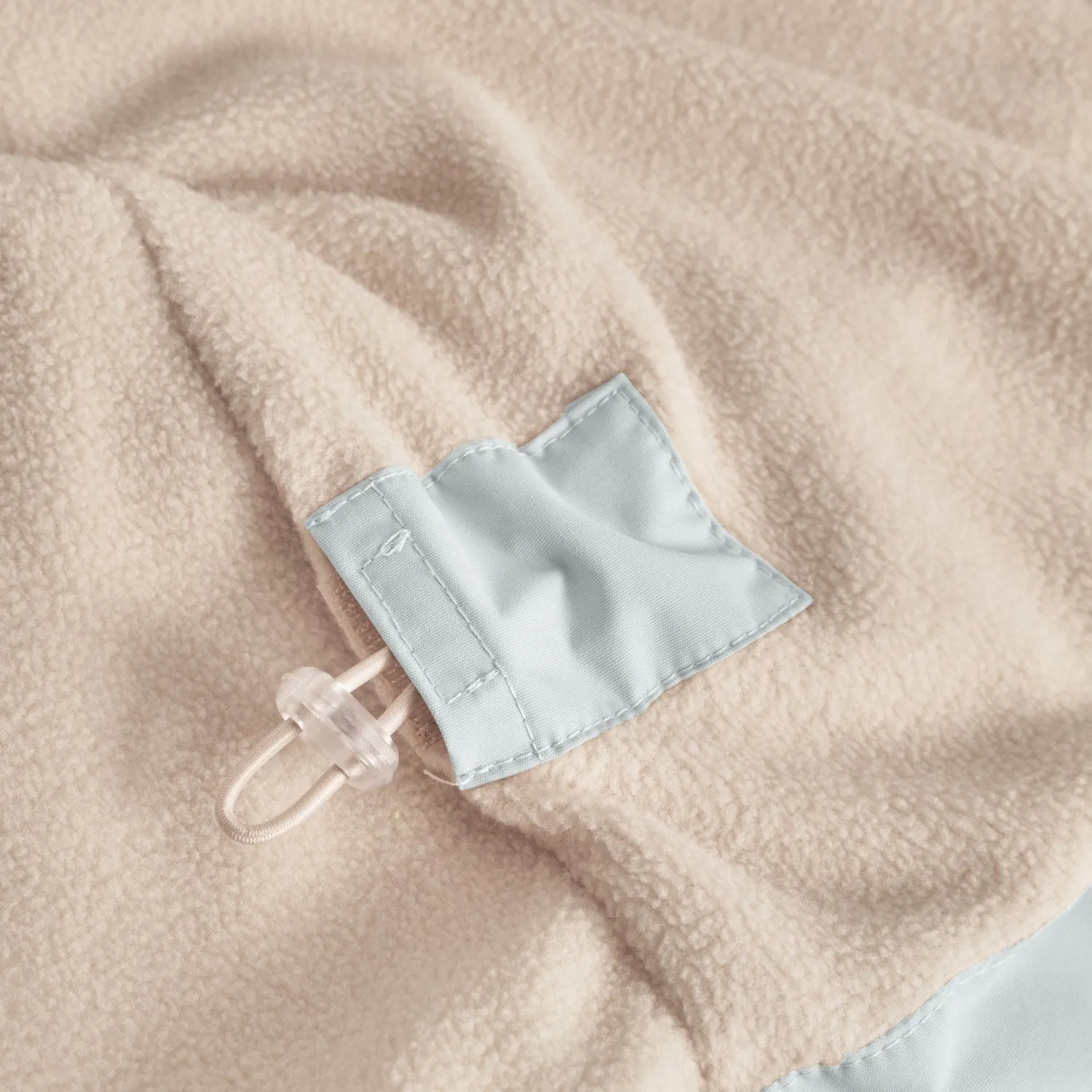 Eco Dye Process Eco Friendly Dyed Fabric Mini A ture Blue Metal Wai Fleece Lined Spring Jacket. GRS