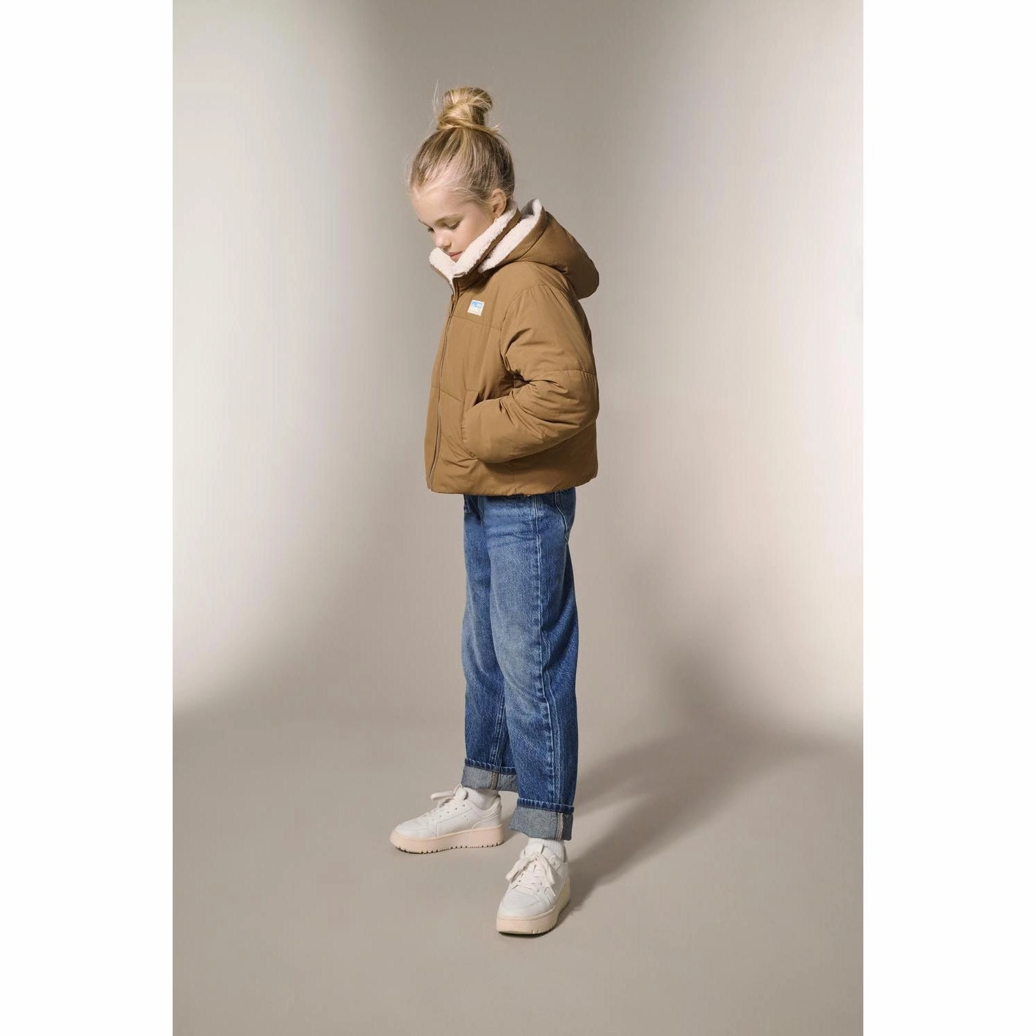 Simple Layers Notch Lapel kids ONLY Toasted Coconut Kogmaria Life Reversib Puffer Jacket Otw