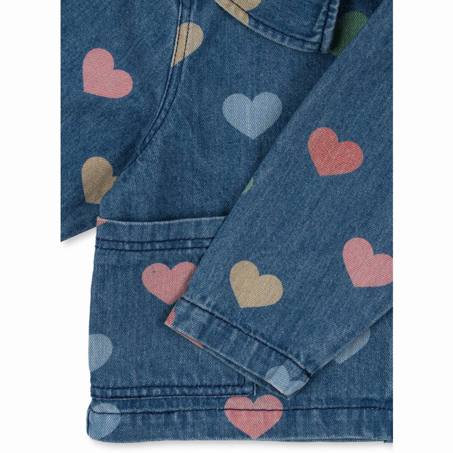 Konges Sl?jd Bon Coeur Color?? Magot Denim Shirt GOTS Daily Wear Layered Collar Design