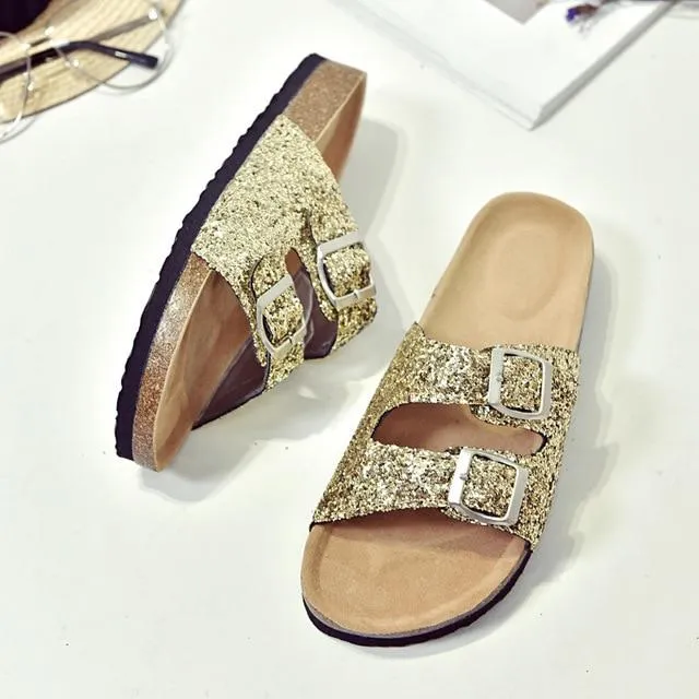 MOF Kids double strap slippers