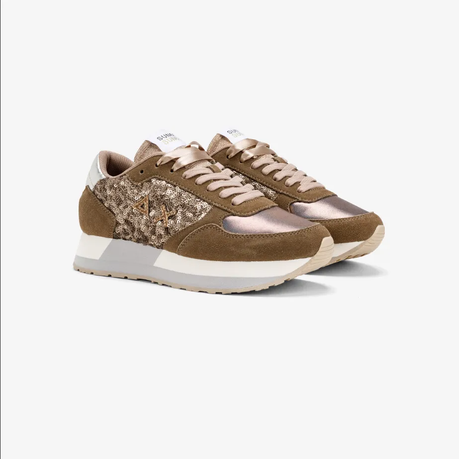 triathlon shoes Sun68 sneakers da donna Kate Paillettes Z41222 16 beige