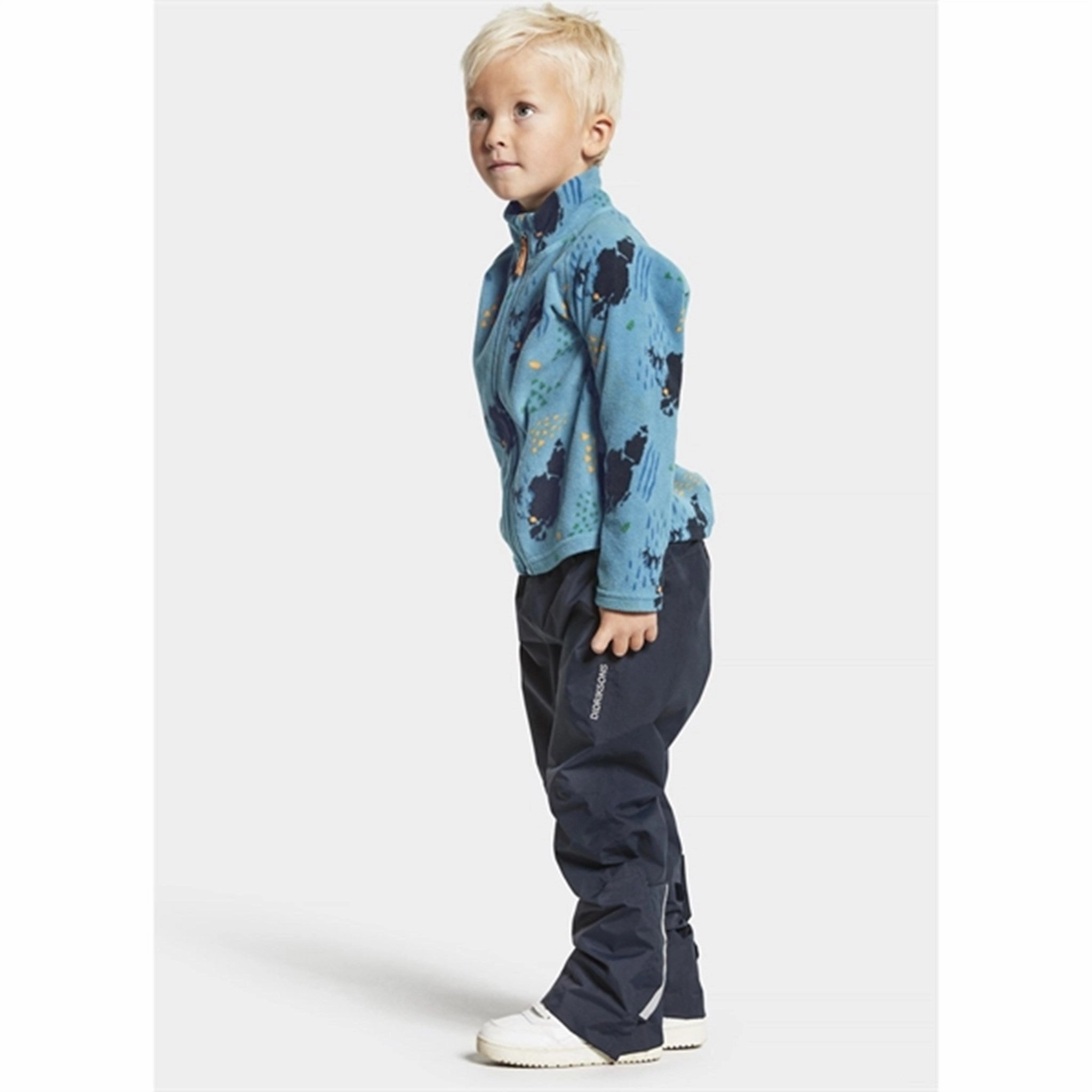 Multi Pocket Design Water Resistant Design Didriksons Monte Grundsund Blue Fleece Jacket