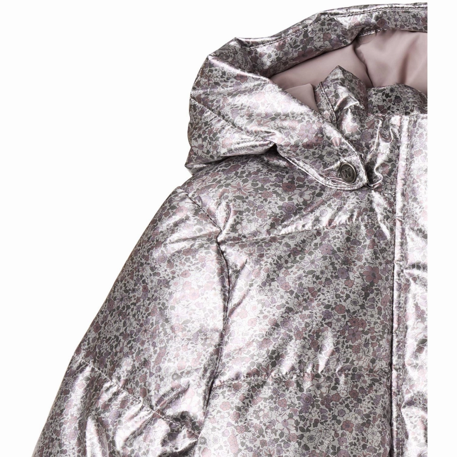 Wheat Silver Flower Meadow Puffer Jacket Eli Cotton Twill