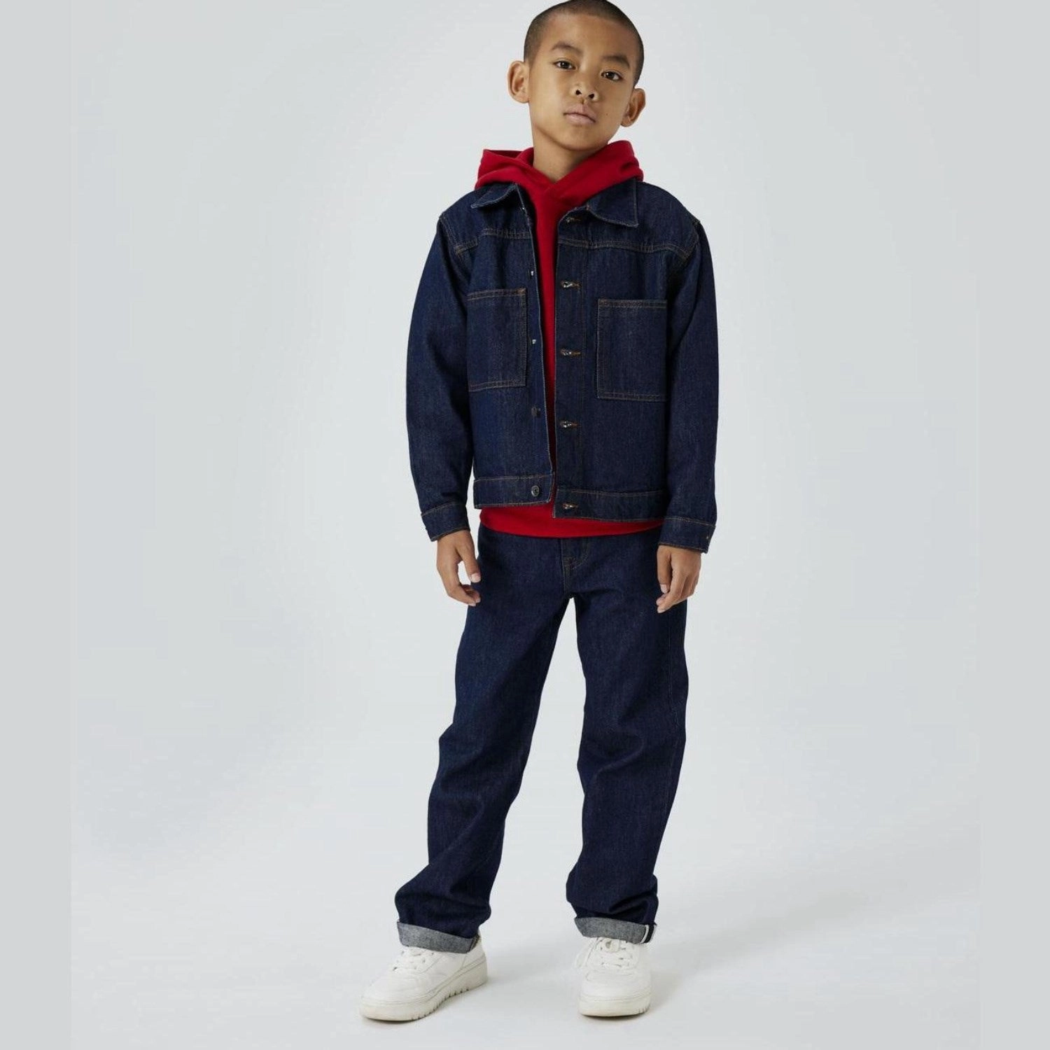 Name It Dark Blue Denim Unwashed Reese Denim Jacket Layer Piece Wet Wicking