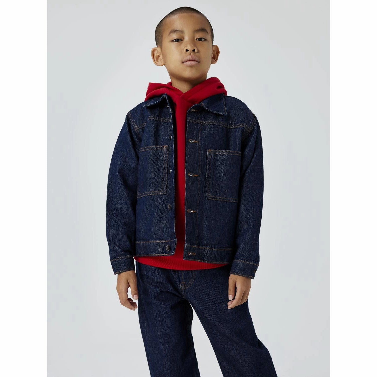 Name It Dark Blue Denim Unwashed Reese Denim Jacket Clean Lines