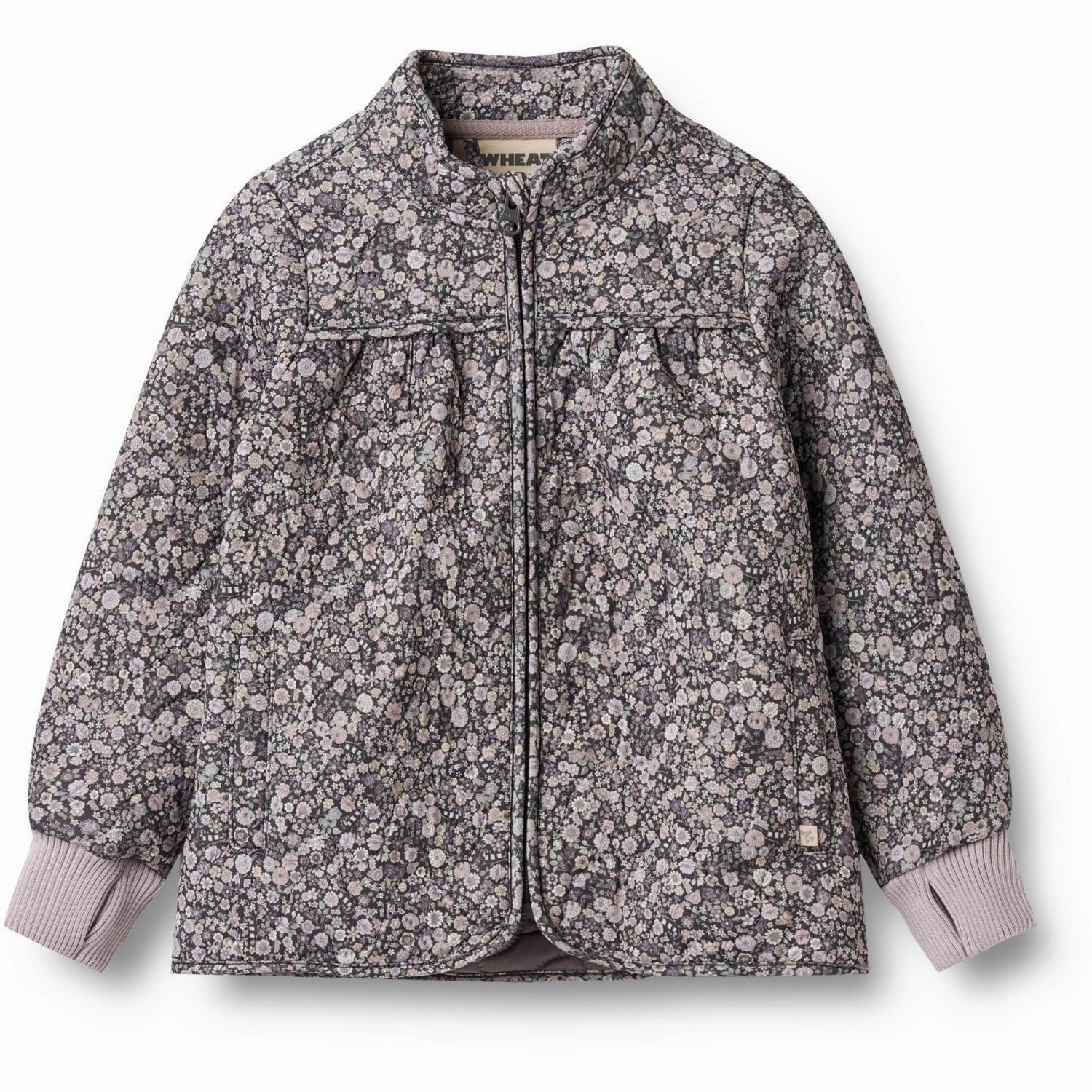 Wheat Black Sea Flowers Thermo Jacket Thilde Neutral Fit Design