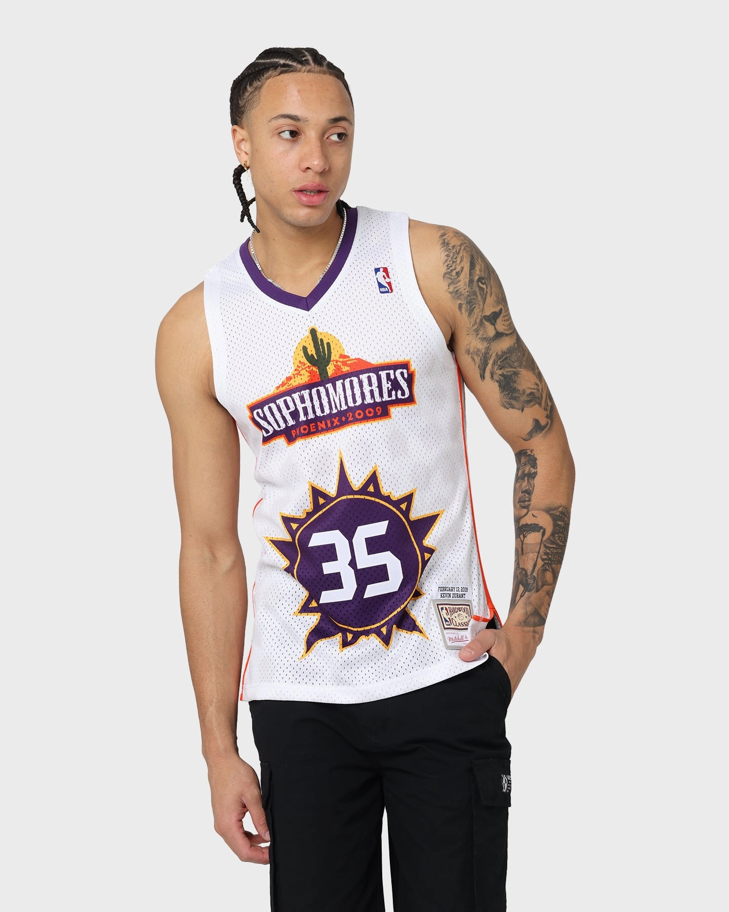 Mitchell & Ness Phoenix Suns Sophomores Kevin Durant #35 Swingman Jersey White Urban Street Variable Density Knitting