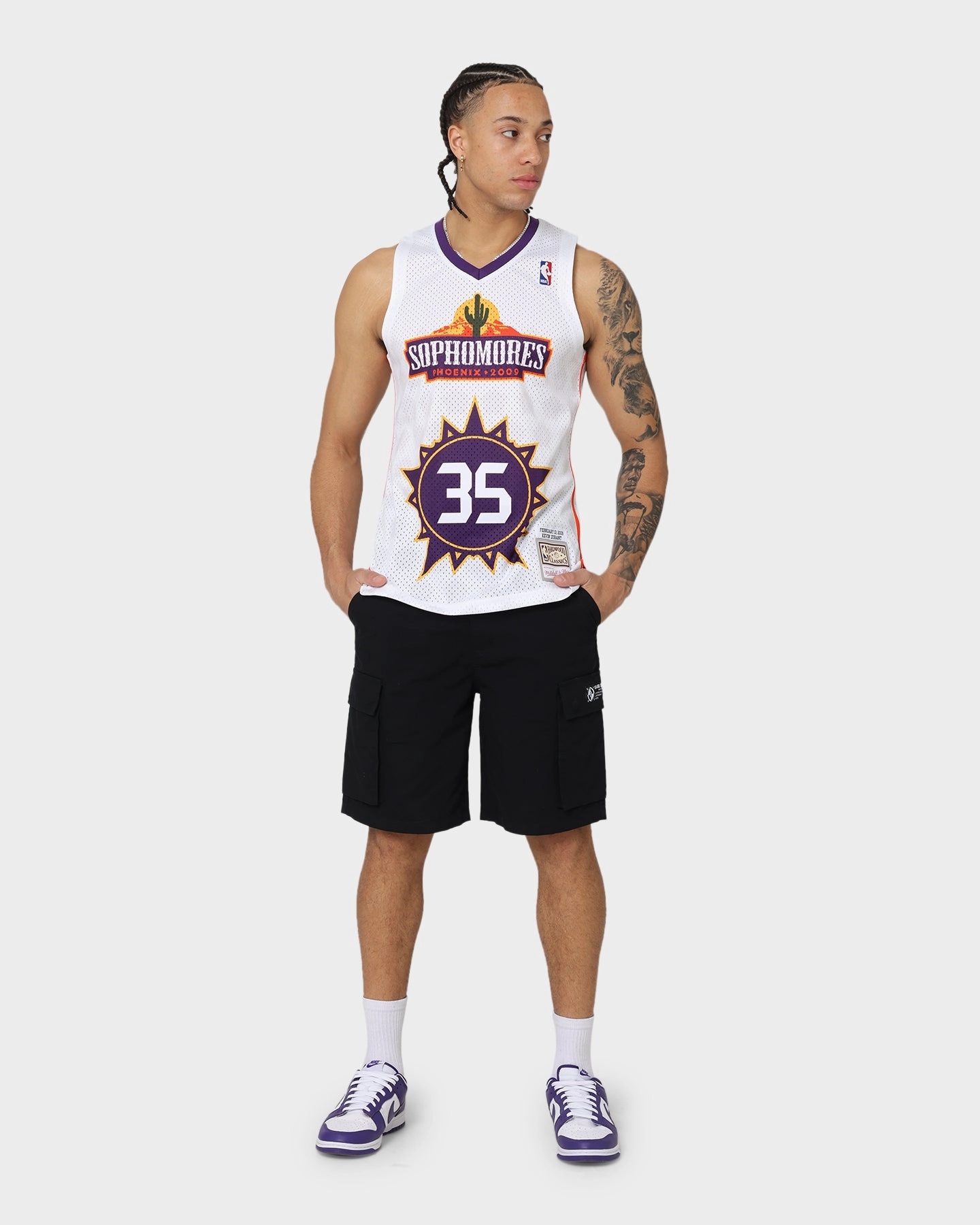 Mitchell & Ness Phoenix Suns Sophomores Kevin Durant #35 Swingman Jersey White Yarn Dye Technique Anti Microbial Finish