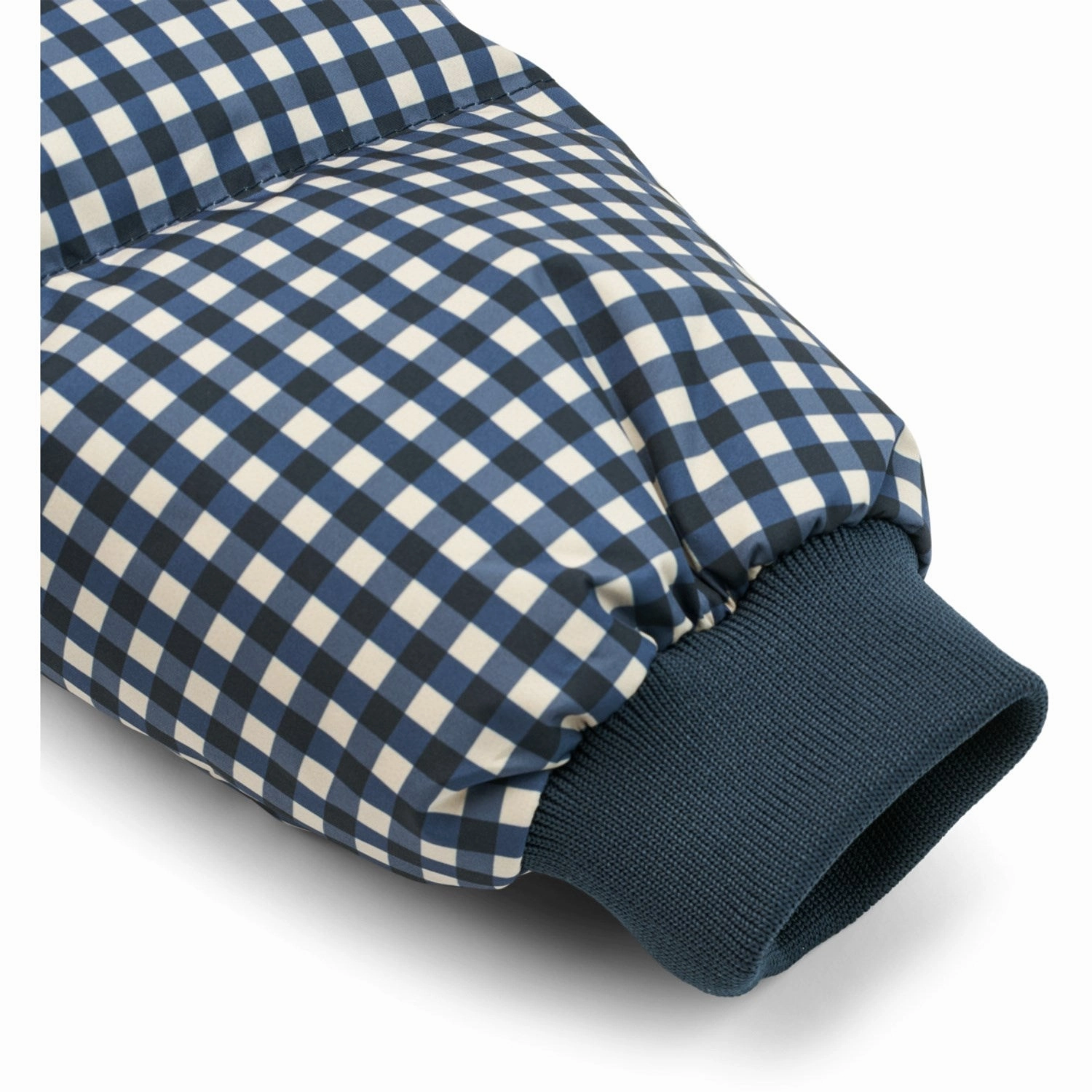 LieWood Check Classic Navy / Dark Sandy Anemone Down Puffer Jacket WindproofTechnology Soft Lined Interior