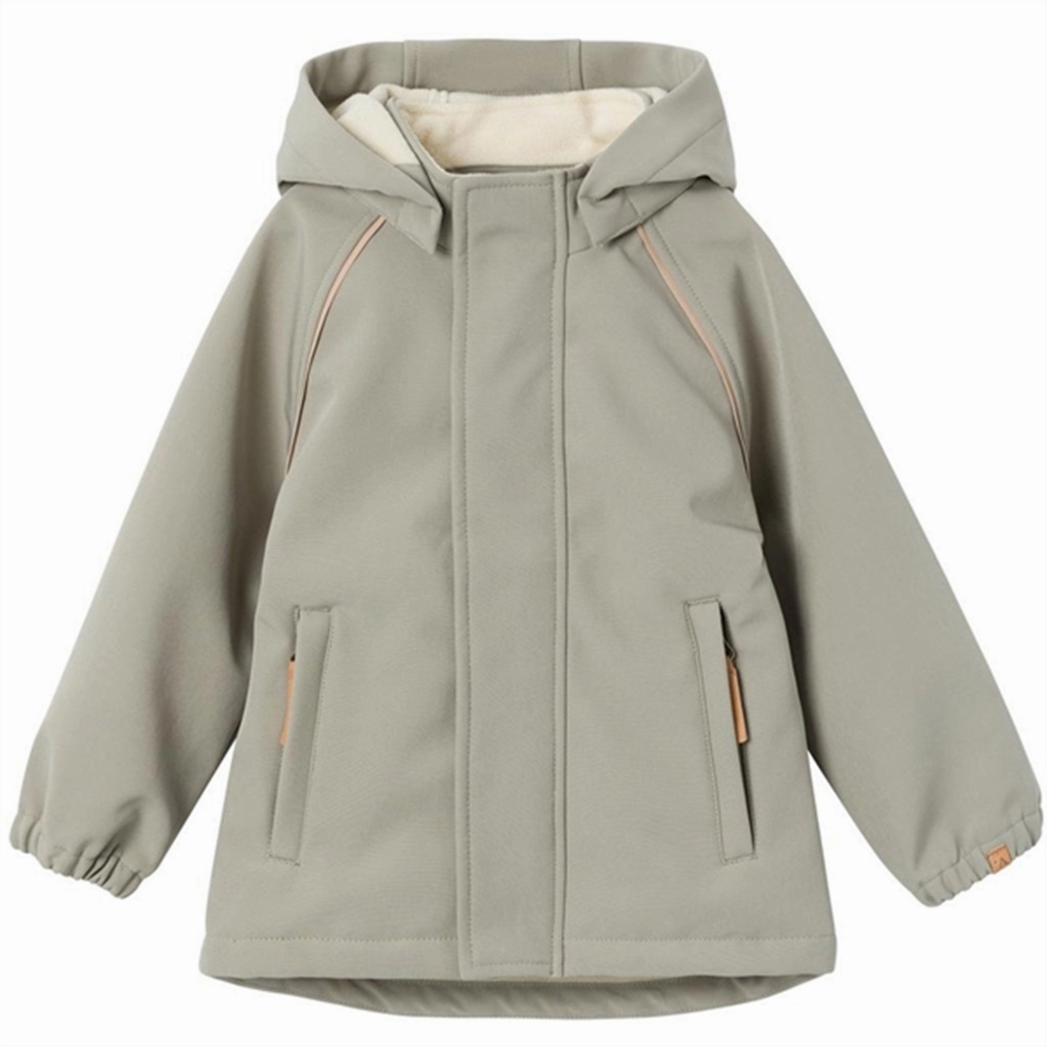ReflectiveTrimDetails Ergonomic Drape Lil'Atelier Dried Sage Laalfa Softshell Jacket Solid