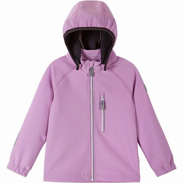 Casual Chill Look Double Layered Hood Reima Softshell Jacket Vantti Pink