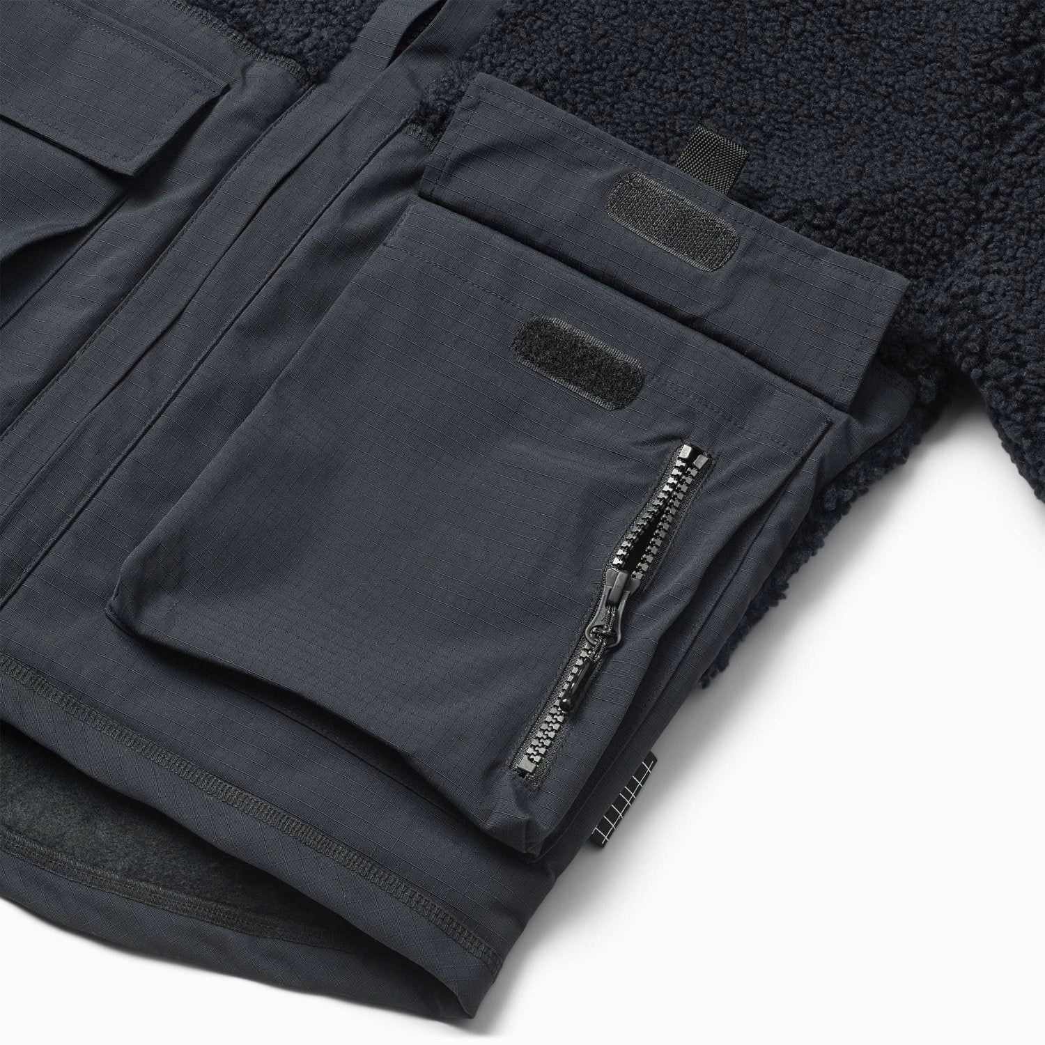 Durable Zipper Molo Black Utha Fleece Jacket
