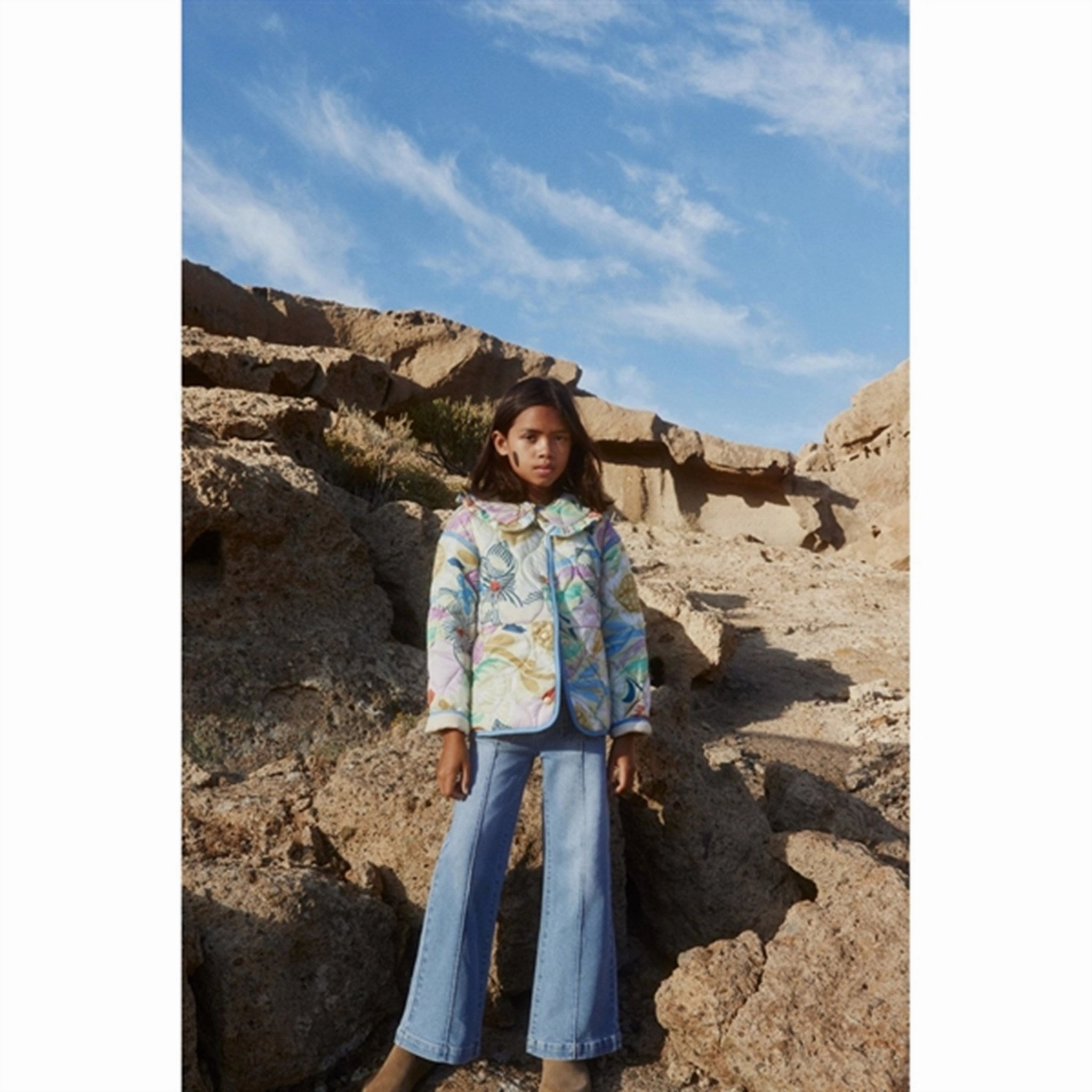 Molo Charleston Floral Hailey Jacket Non Irritating Collar Windbreaker Inspired Fit