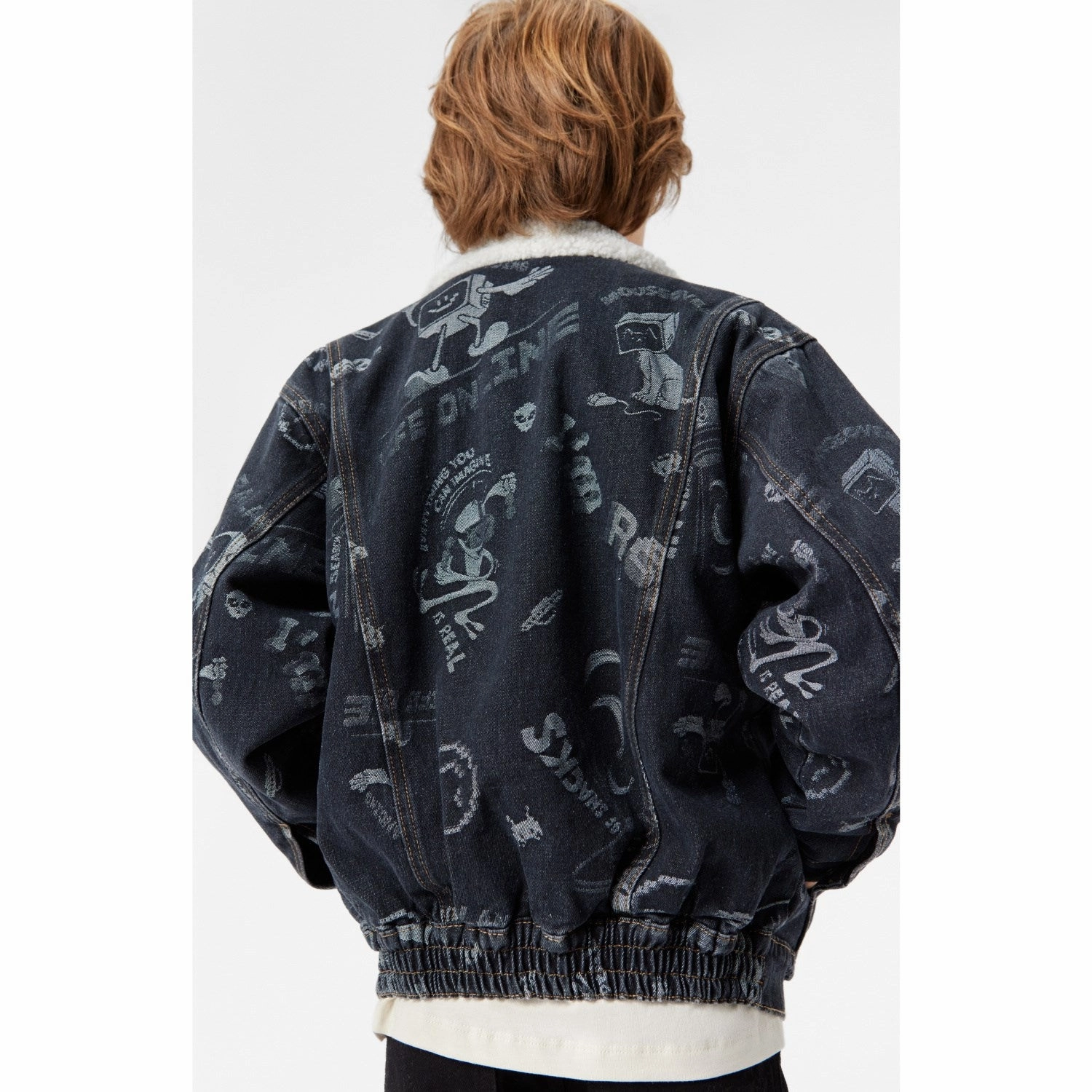 Houndstooth Print Pattern Print Molo Comic Jacquard Hiro Jacket