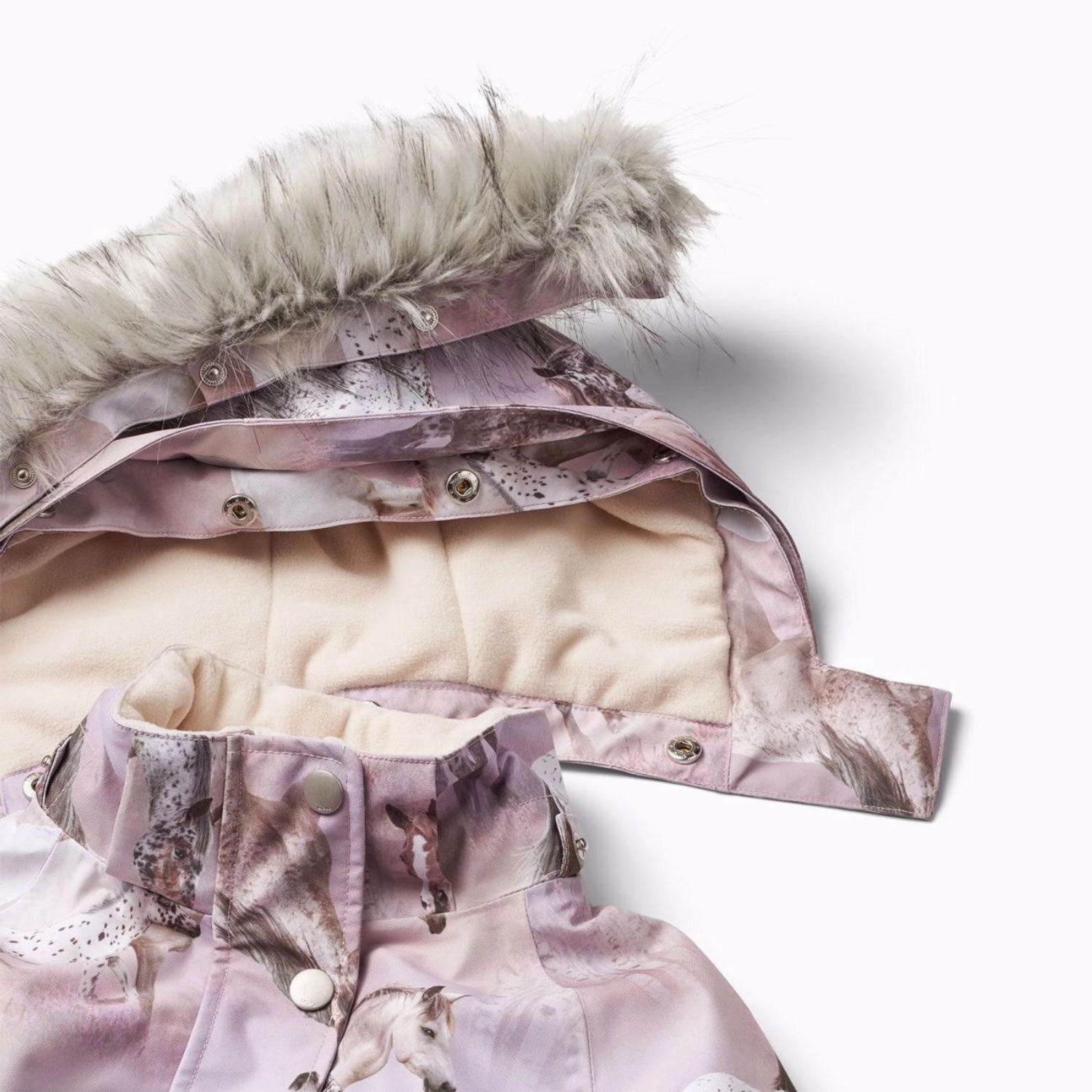 Molo Dreamy Horses Cathy Fur Jacket StretchableMaterial