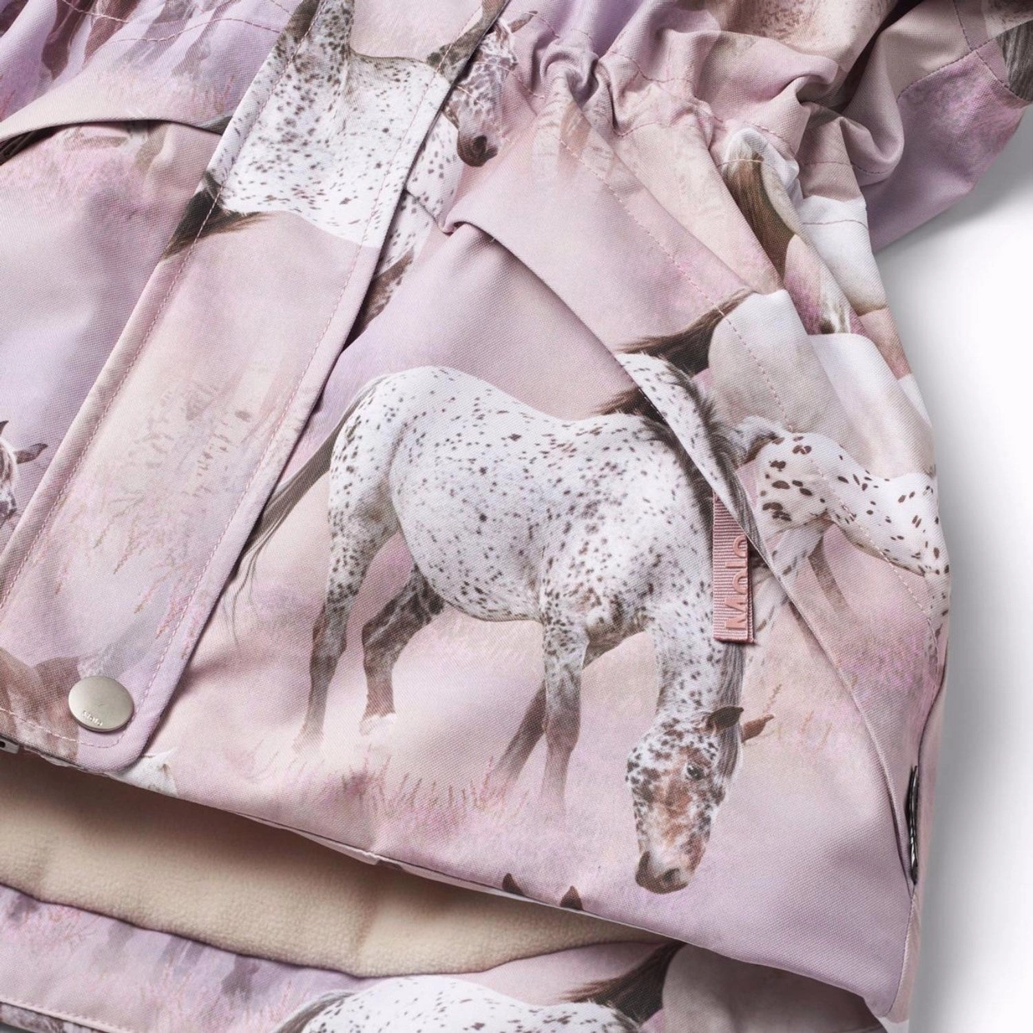 Molo Dreamy Horses Cathy Fur Jacket Double stitching