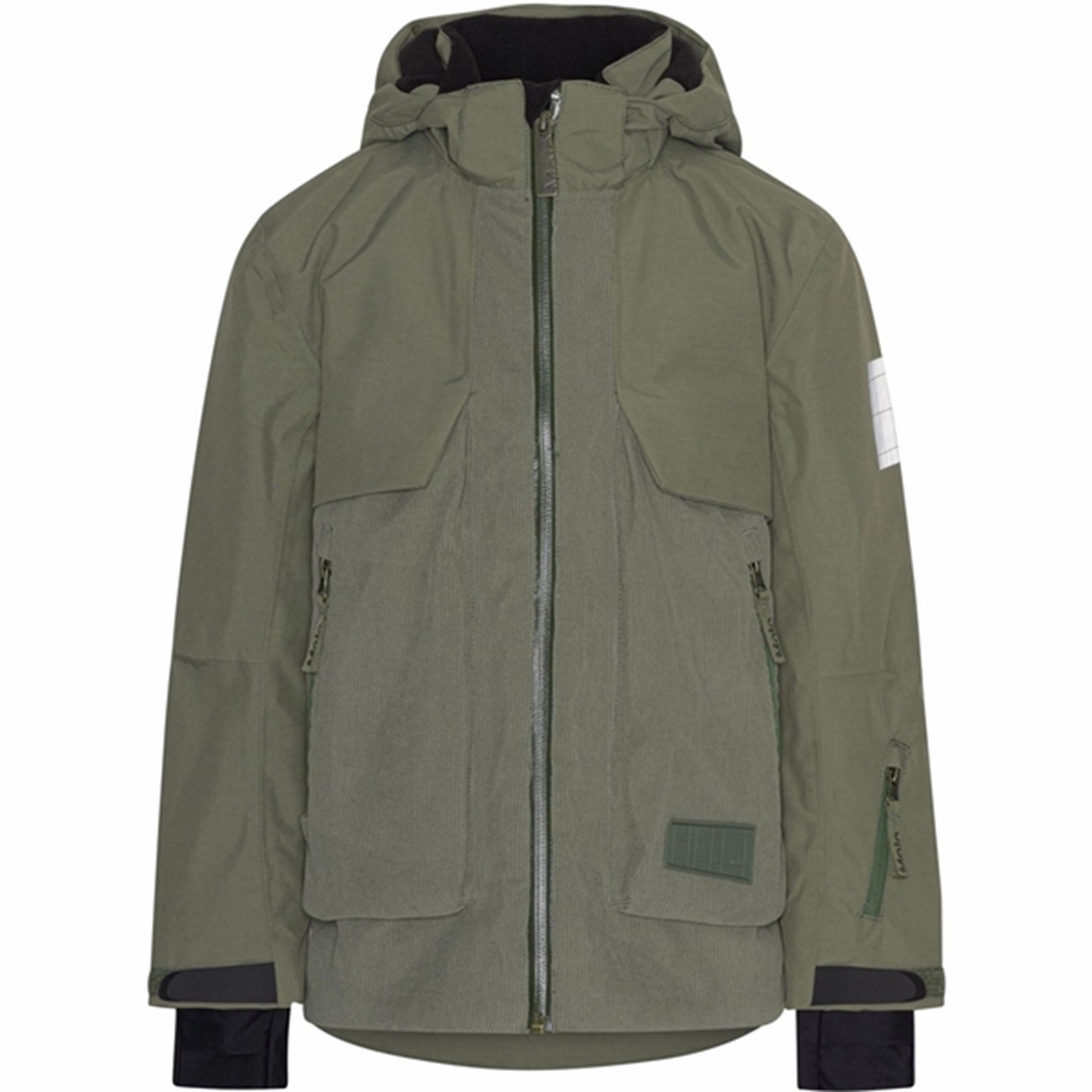 Hypoallergenic Fibers Snap Closures Molo Dusty Green Alpine Jacket