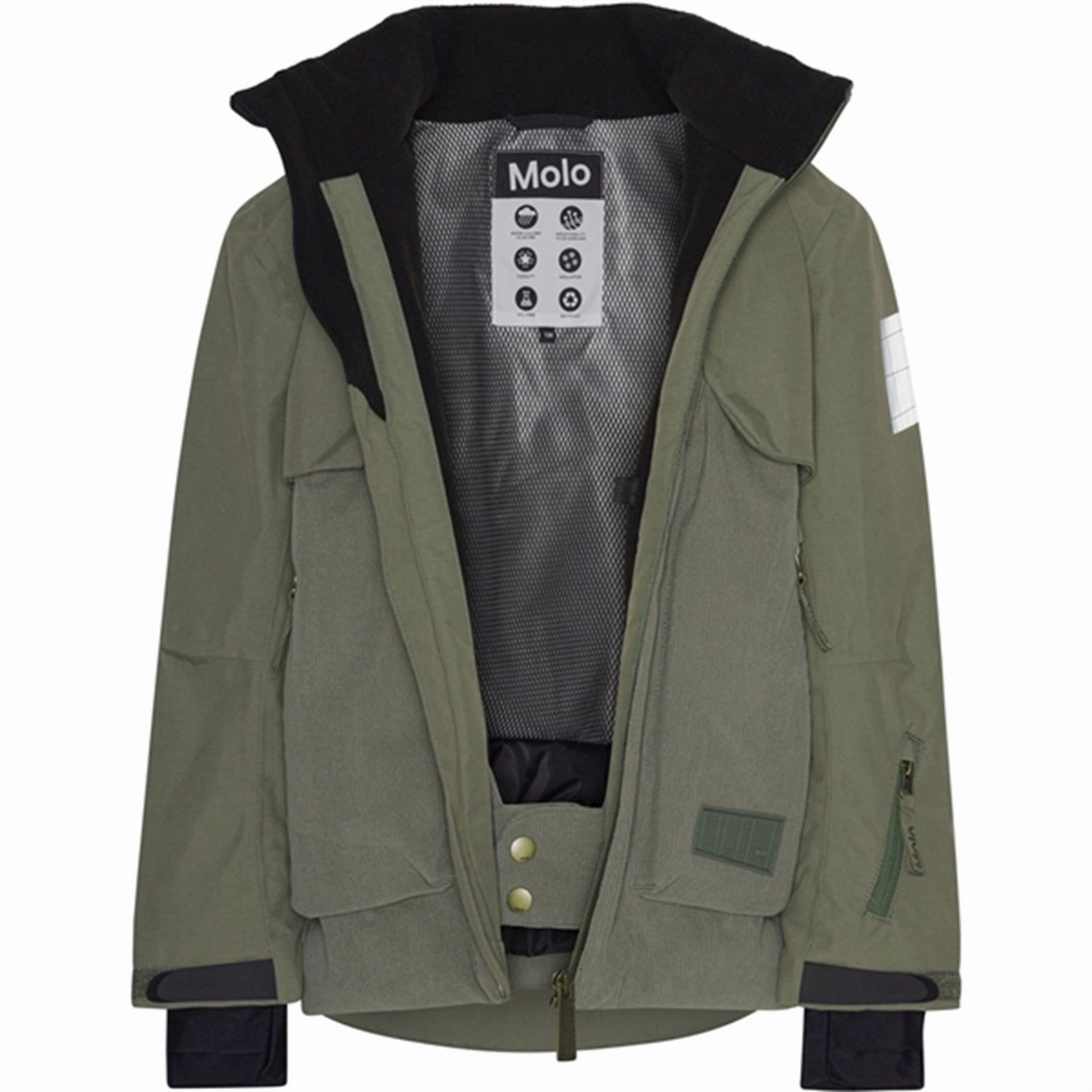 Molo Dusty Green Alpine Jacket Active Daily Wear Ergonomic Armhole Cut