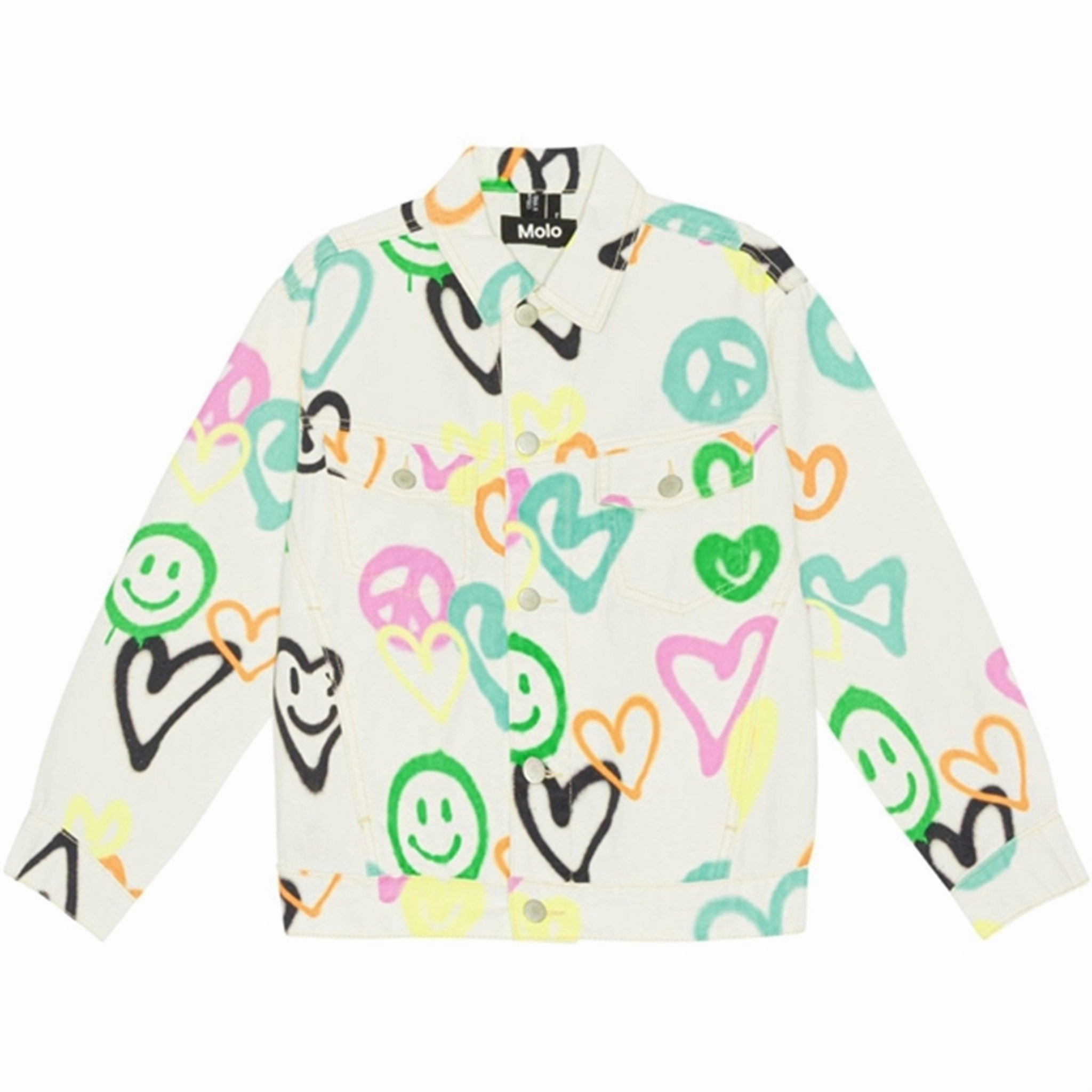 Molo Heart Colours Hedly Jacket Green Material Light Reflective