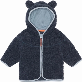 Touchscreen Compatible Cuffs Notch Lapel Molo Night Navy Ummi Fleece Jacket