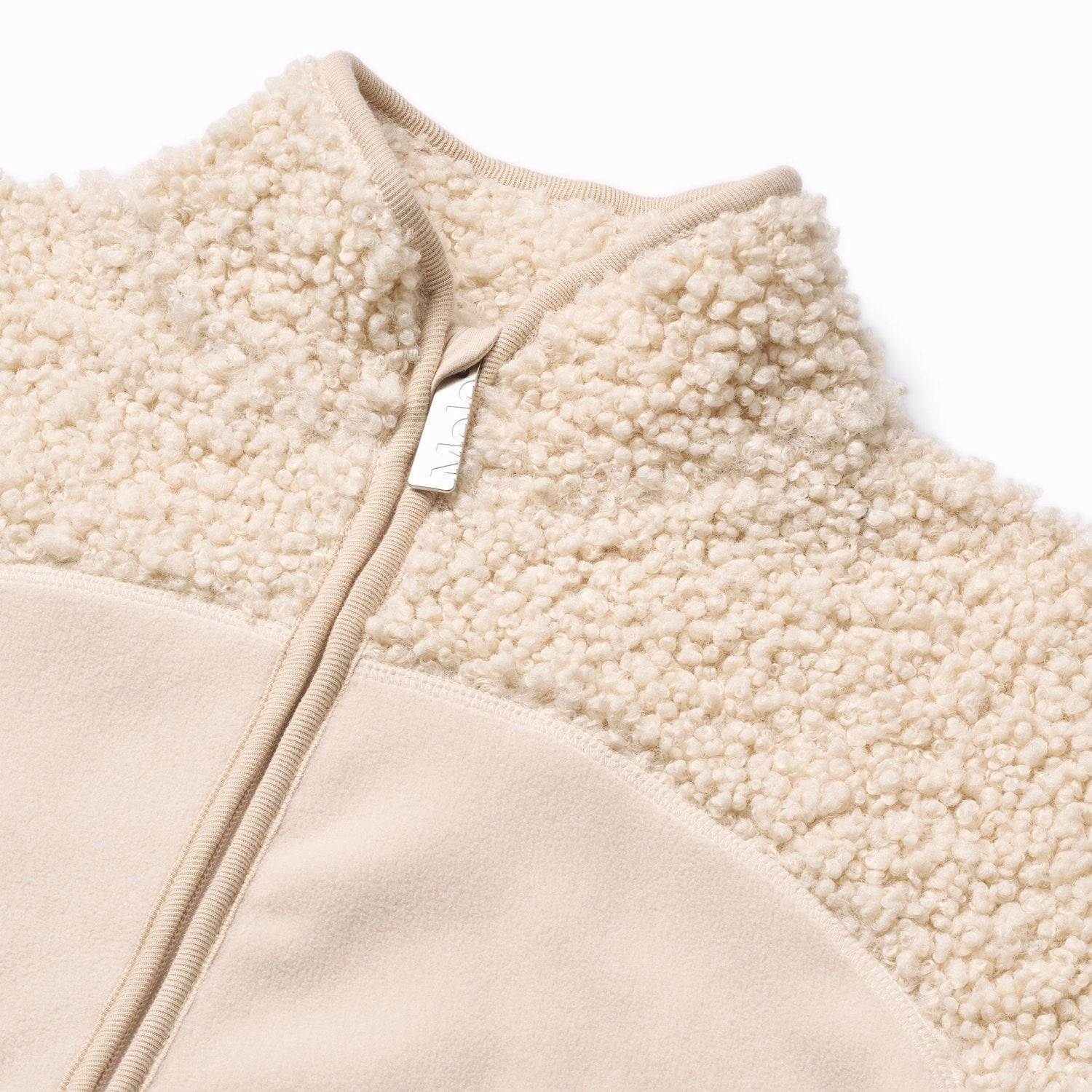 UltraQuietMaterial Fur Trim Molo Vanilla Ulani Fleece Jacket