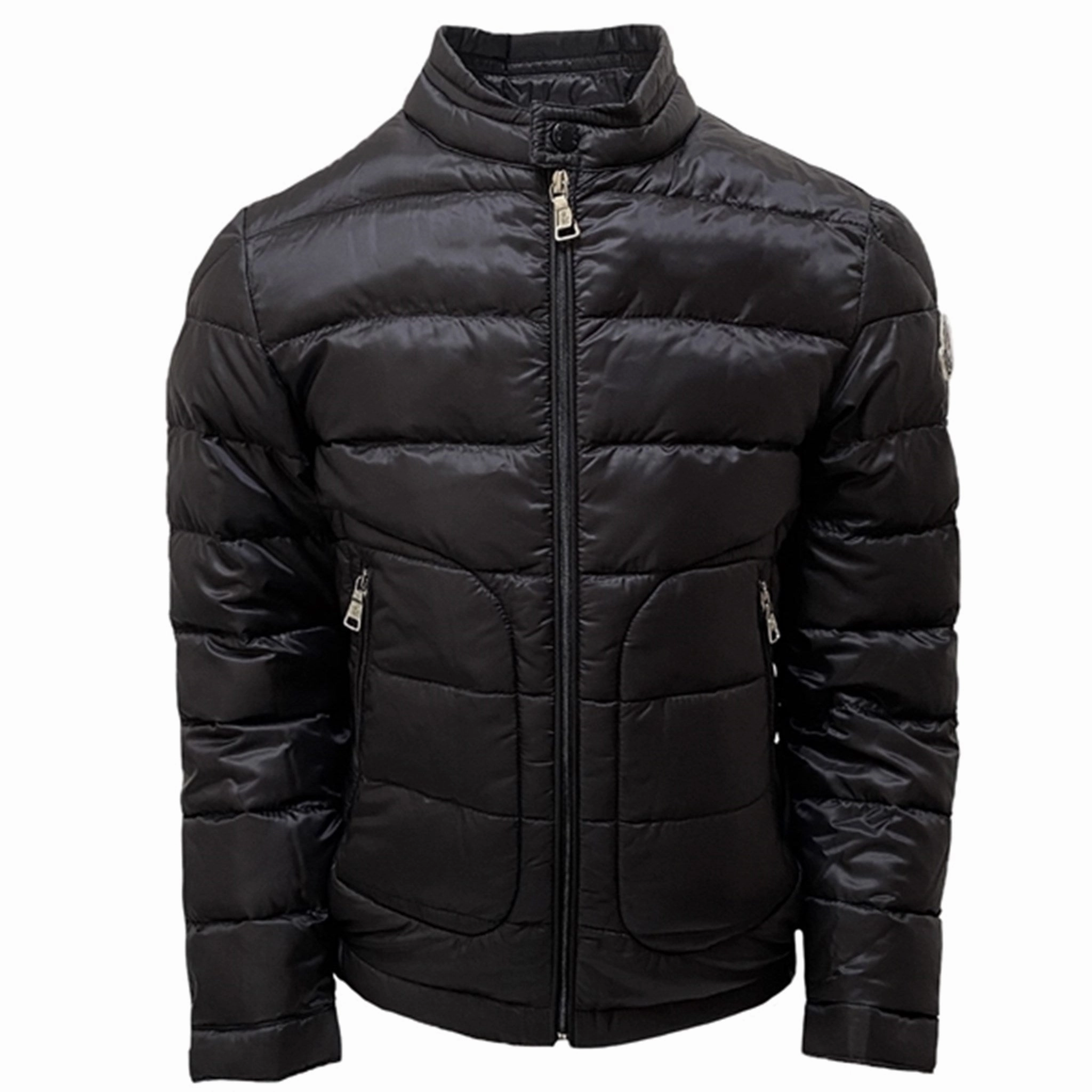 Low Profile Collar Moncler Acorus Giubbotto Jacket Black