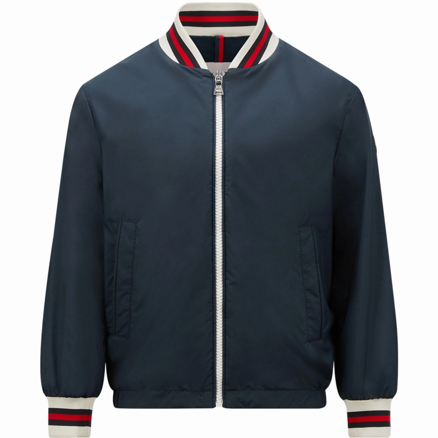 Quick Dry Fabric Technology Noise Reduced Fastener System Moncler Blue Night Maki Bomber Jacket