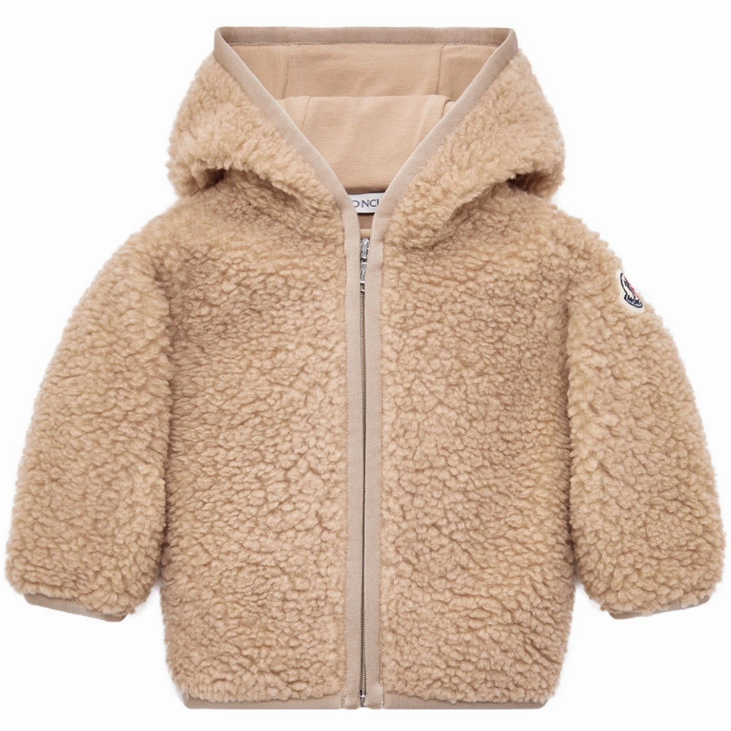 Cold Ready Look Modern Drop Tail Hem Moncler Brown Zip Up Cardigan