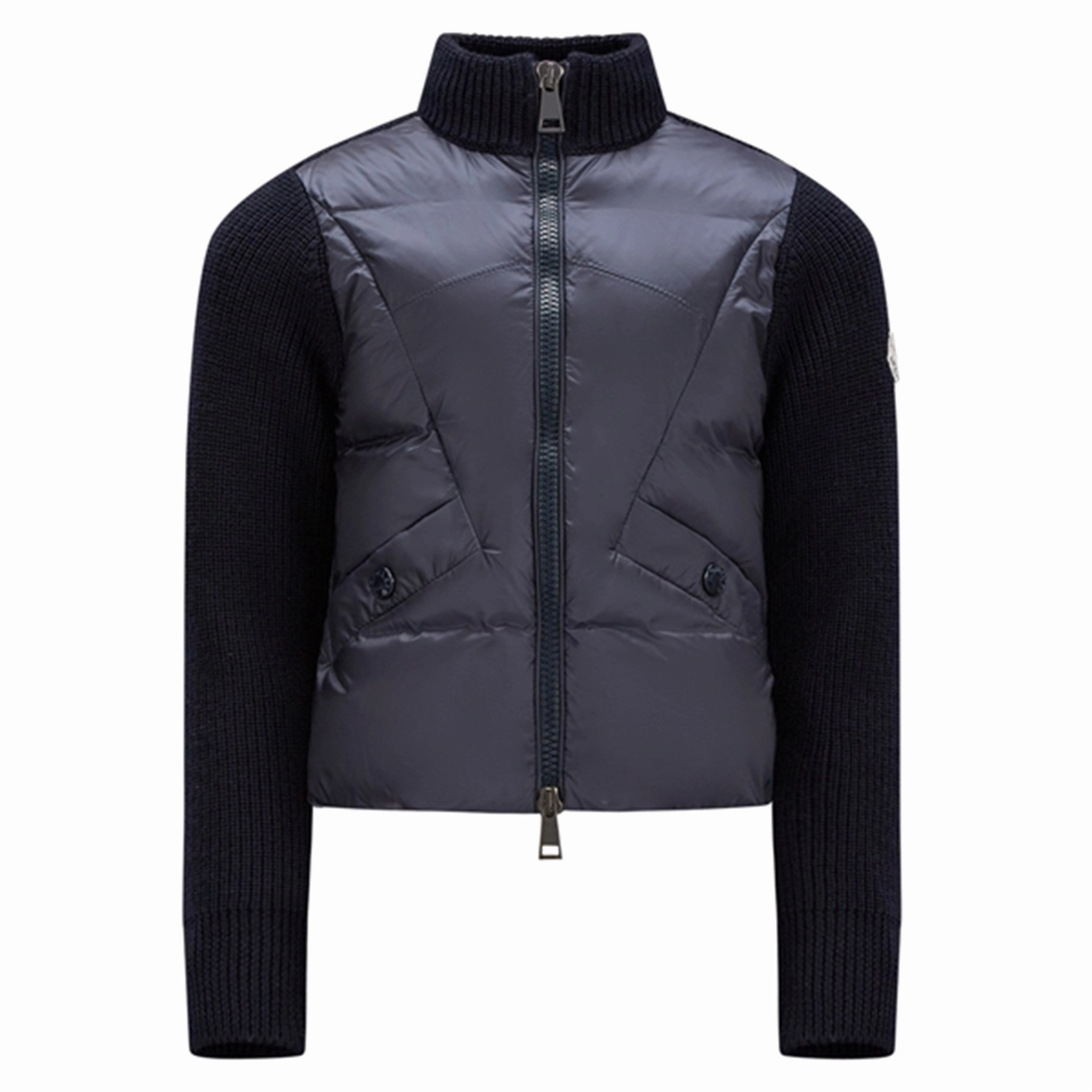 Moncler Cardigan Navy Weatherproof Zipper Tech