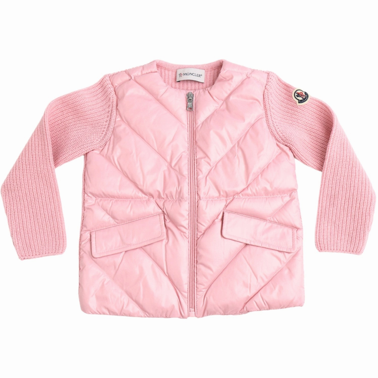Moncler Medium Pink Jacket Reinforced Elbow Panels