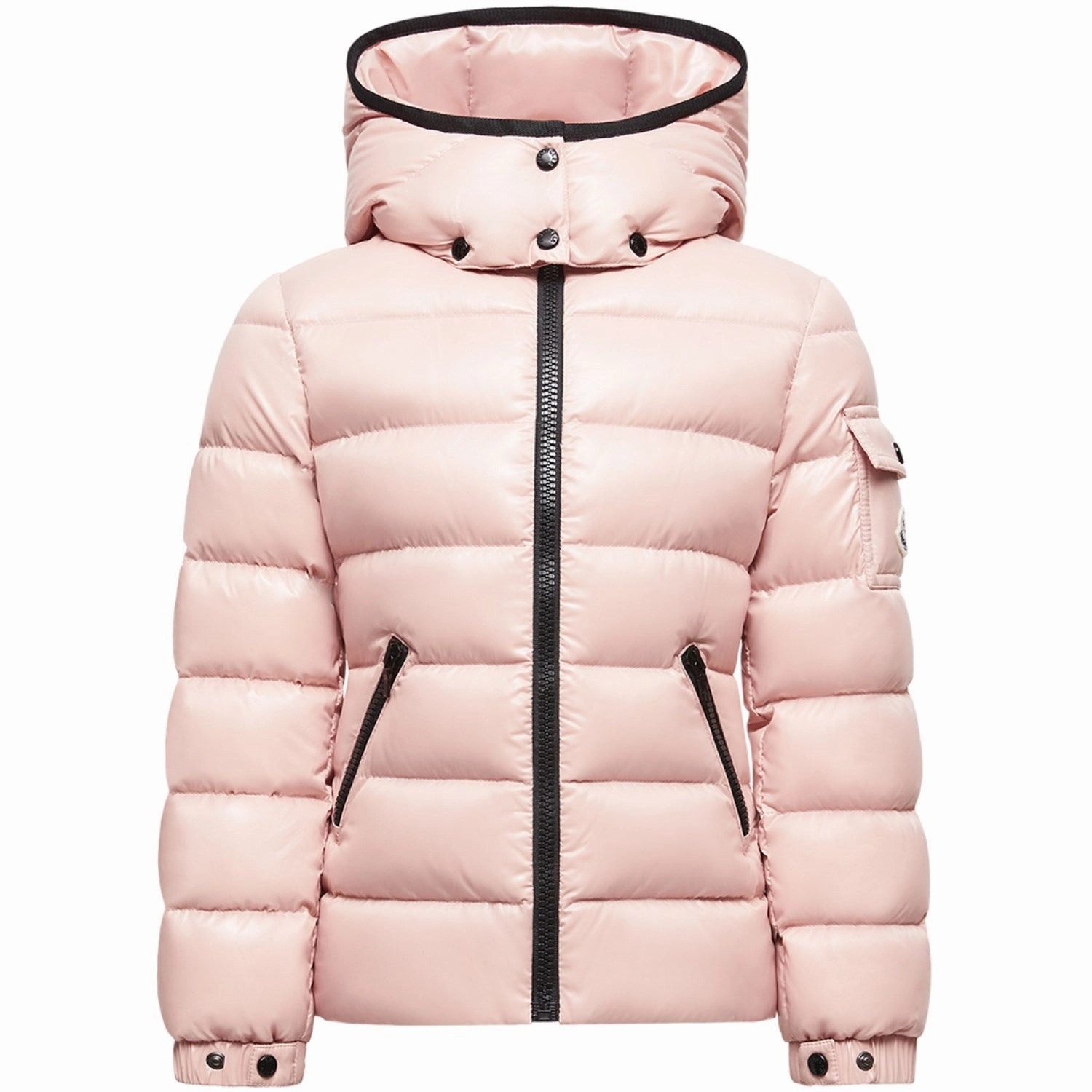 Moncler Pink Bady Jacket High Collar Design