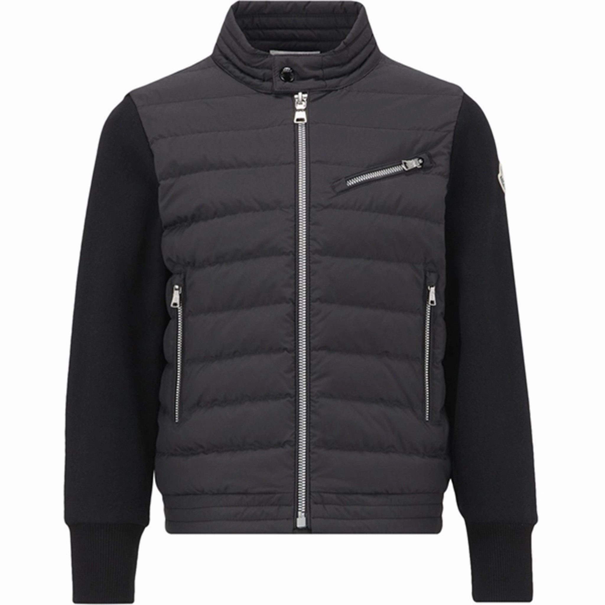 Moncler Zip Up Cardigan Black Noise Free Fabric