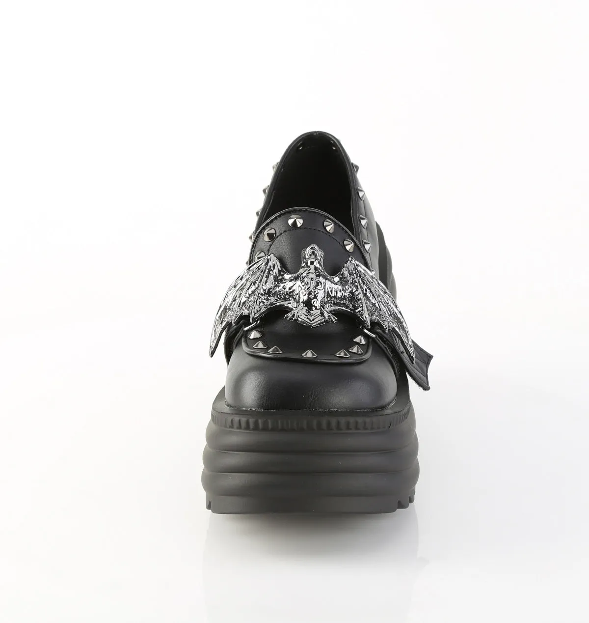 MORTE-56 DemoniaCult Black Vegan Leather Sexy Women's Heels & Platform Shoes (Alternative Footwear)