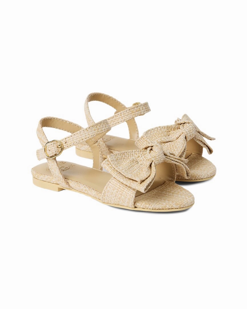 Padded Tongue Design Janie and Jack Straw Bow Sandal