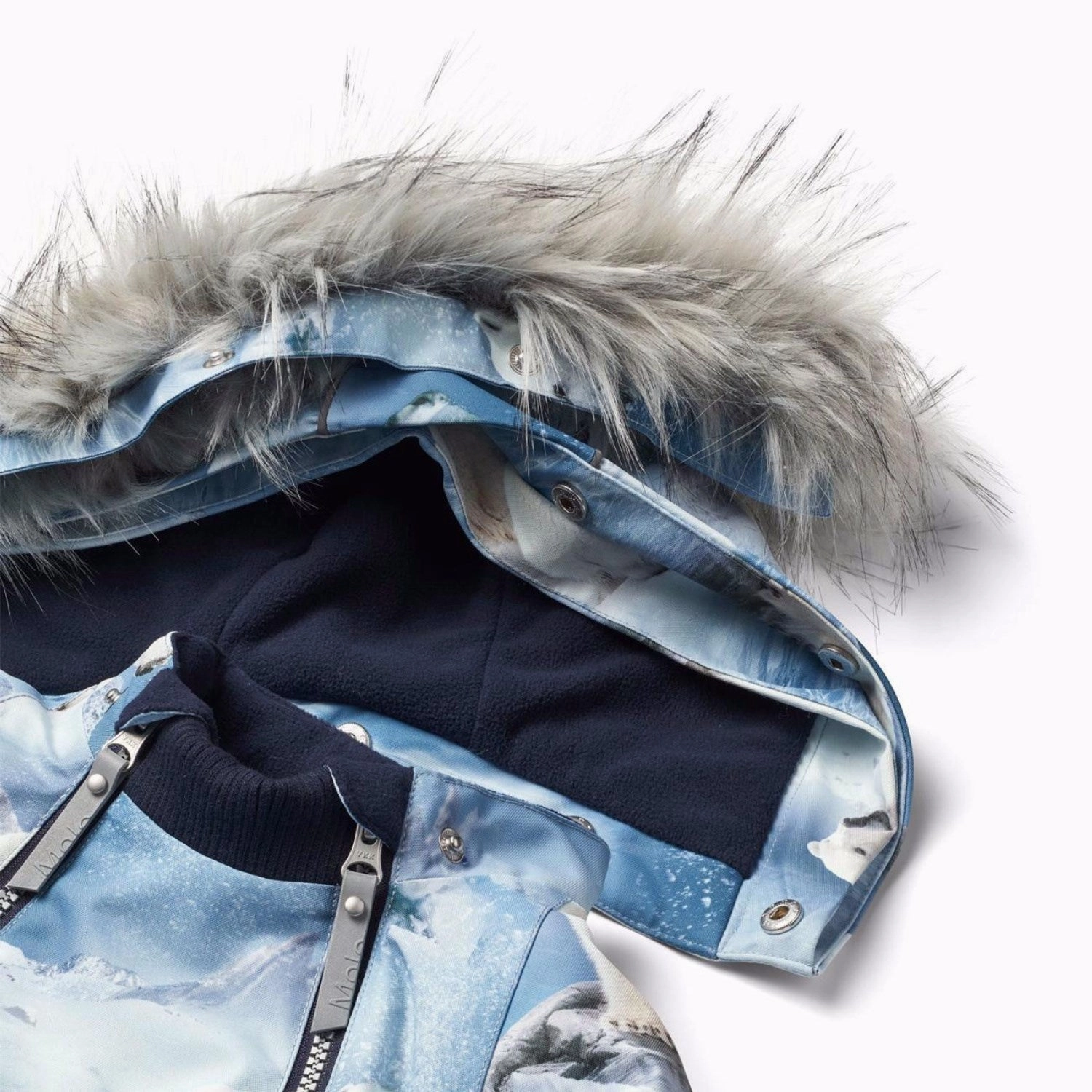 Molo Polar Bear Joy Hopla Fur Jacket Smooth Finish