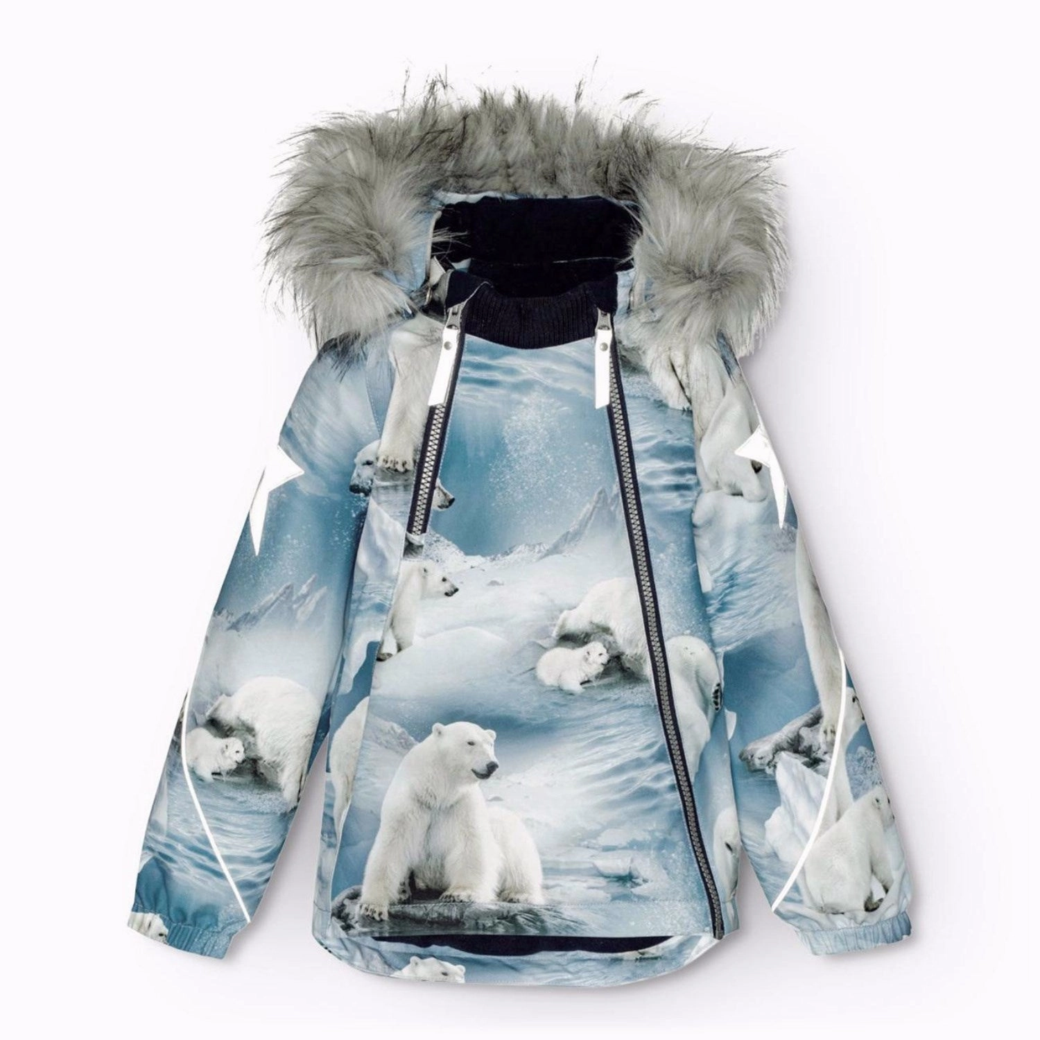 Softshell Coating Molo Polar Bear Joy Hopla Fur Jacket