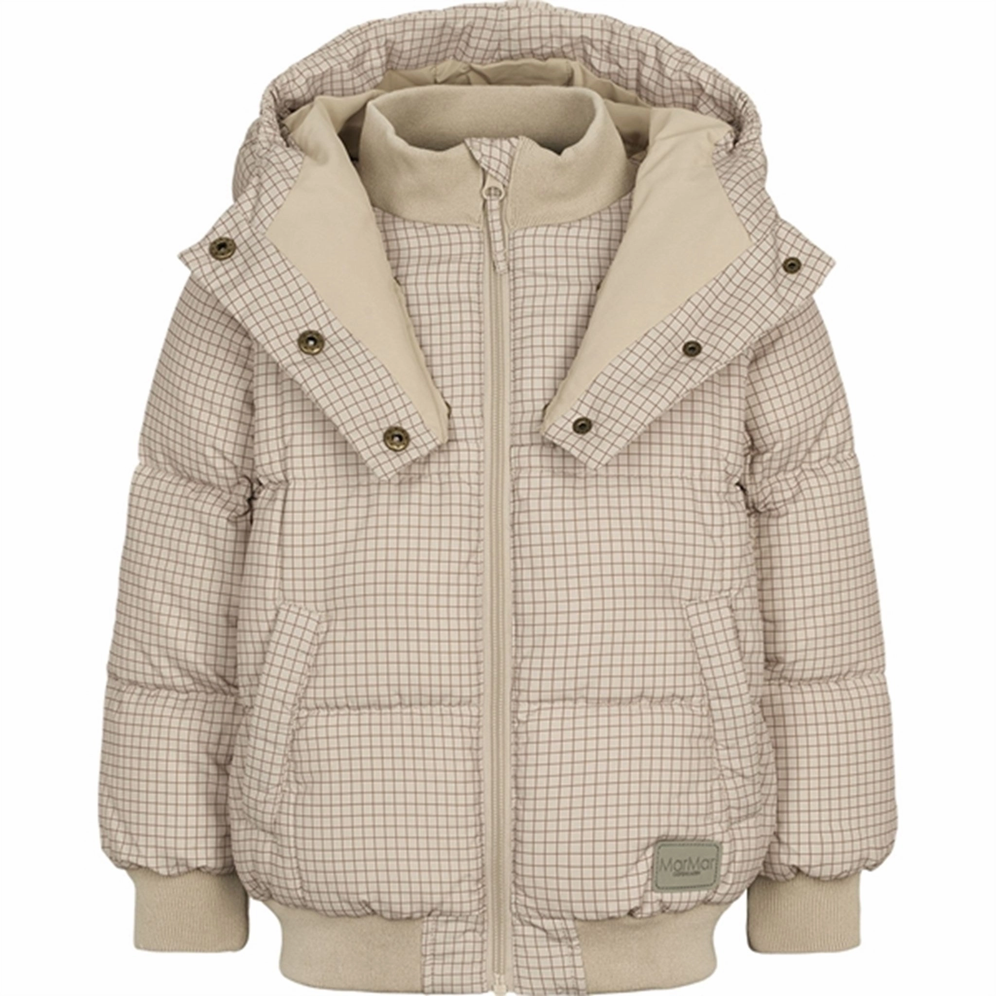 Good Material Adjustable Belt MarMar Otis Puffer Down Jacket Wood Check