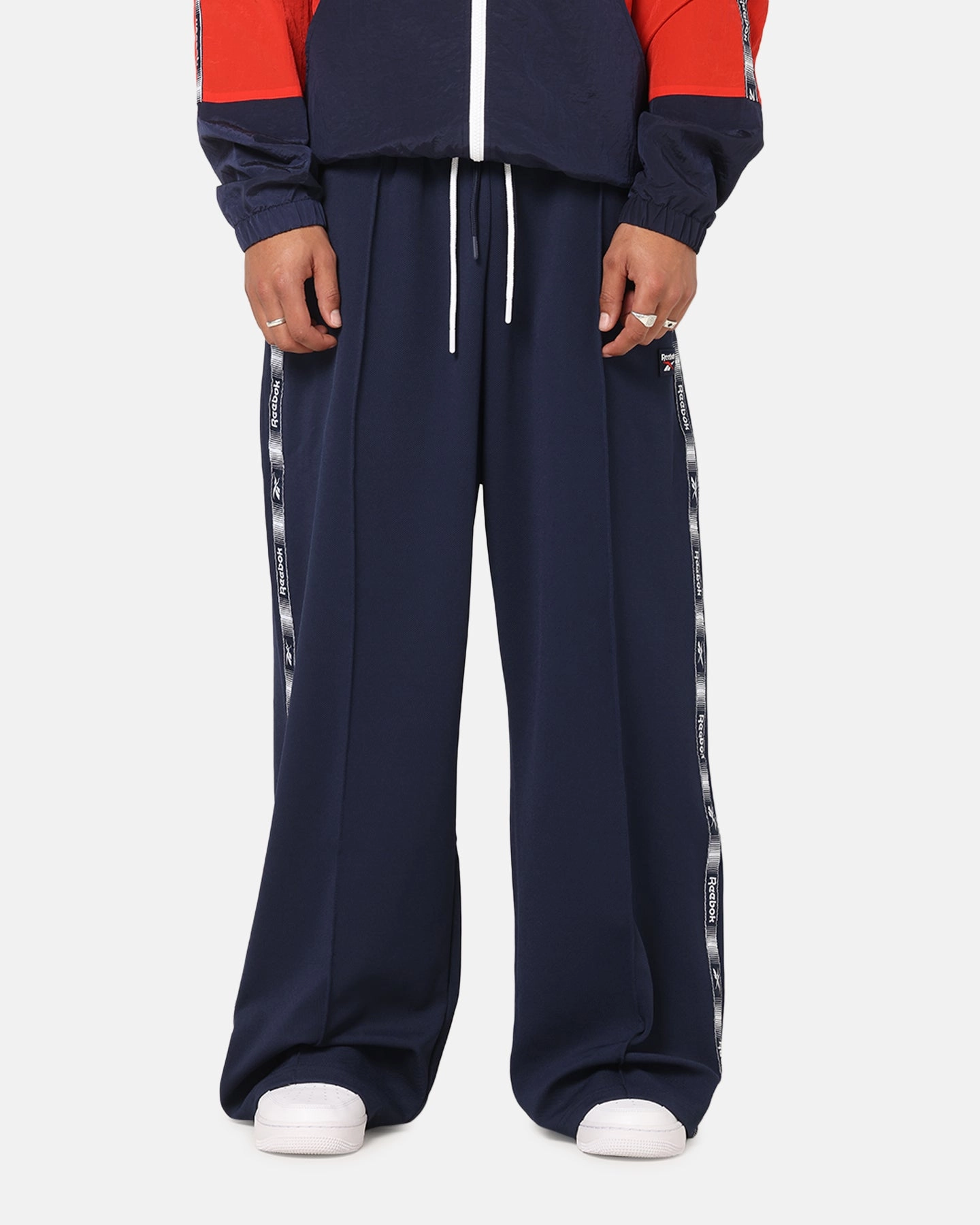 Rebook Taped Track Pants Navy Warm Day Wear