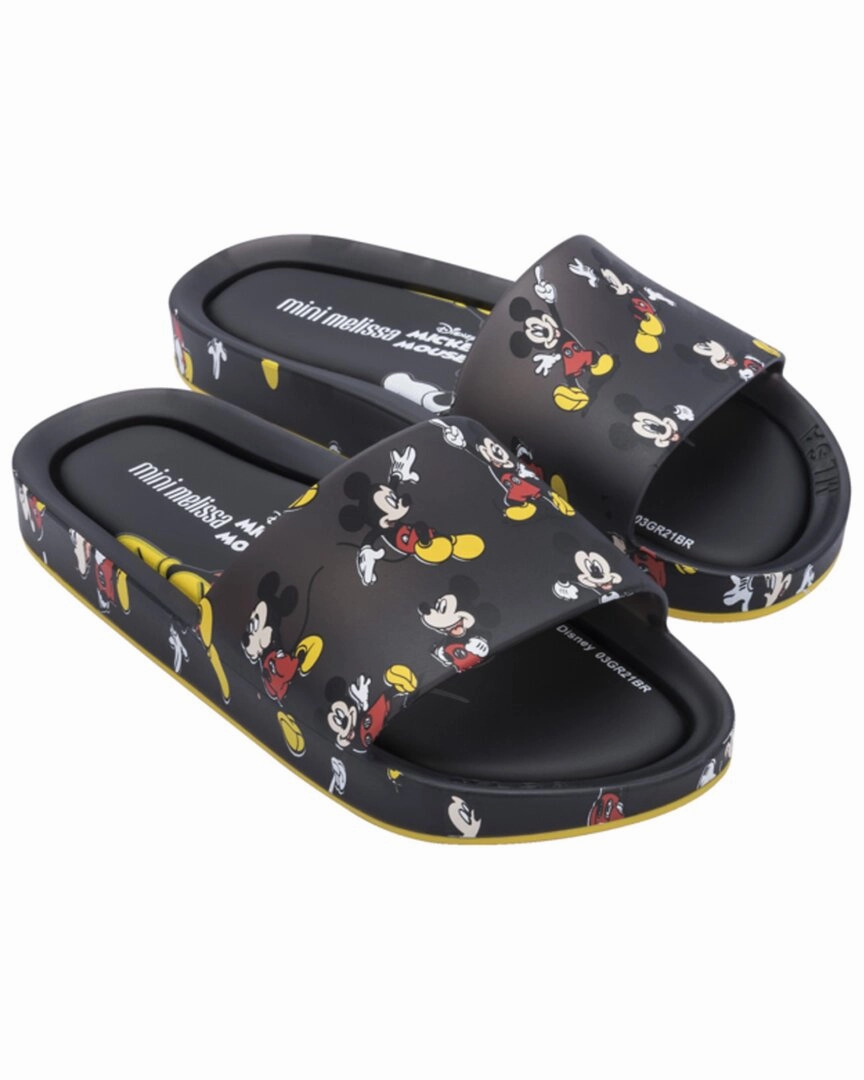 Non Restrictive Toe Box Daylight Style Mini Melissa Mini Beachsld   Mickey & Friends III Slide