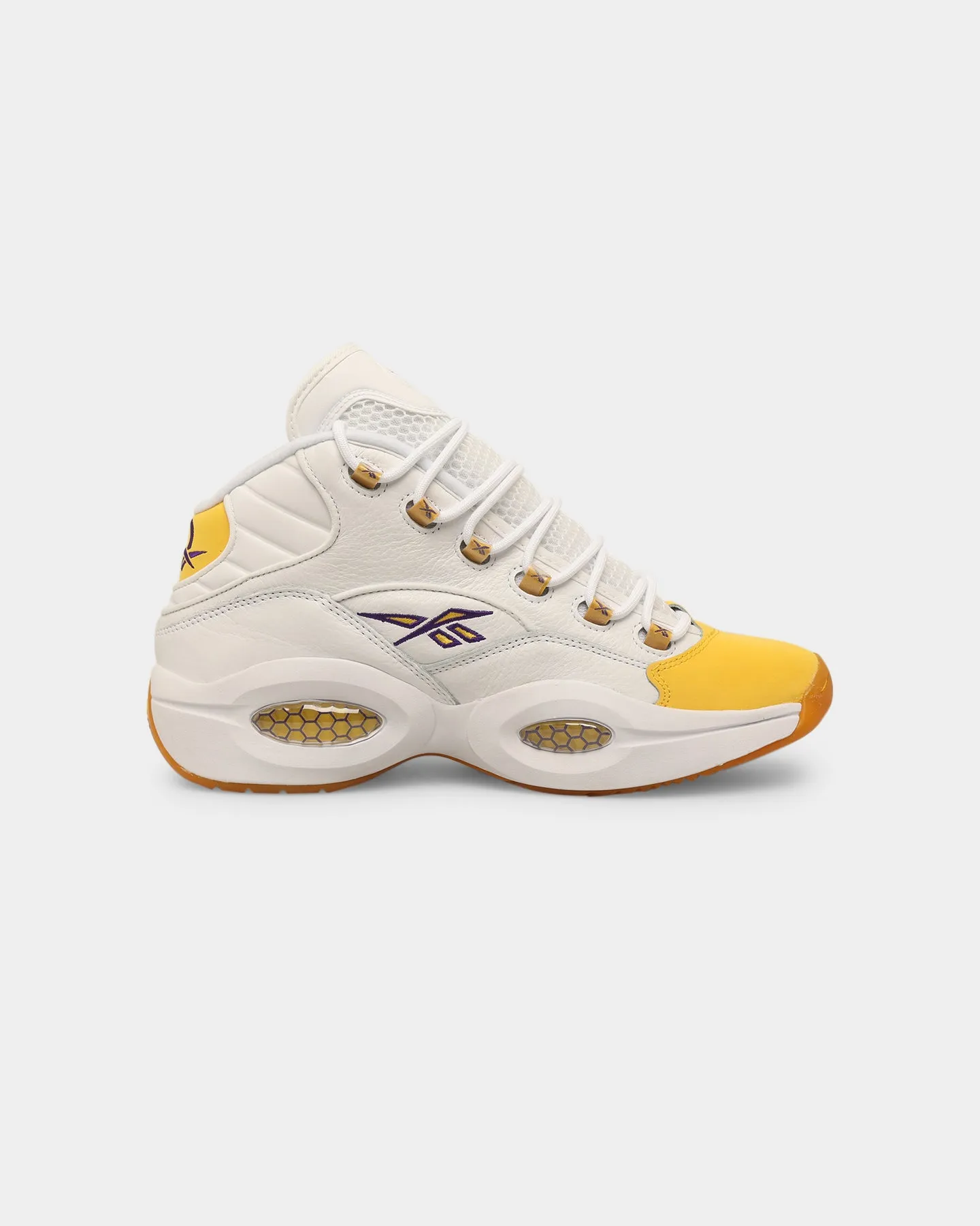 Reebok Question Mid White/Yellow Abrasion Resistant Upper Energy Cell