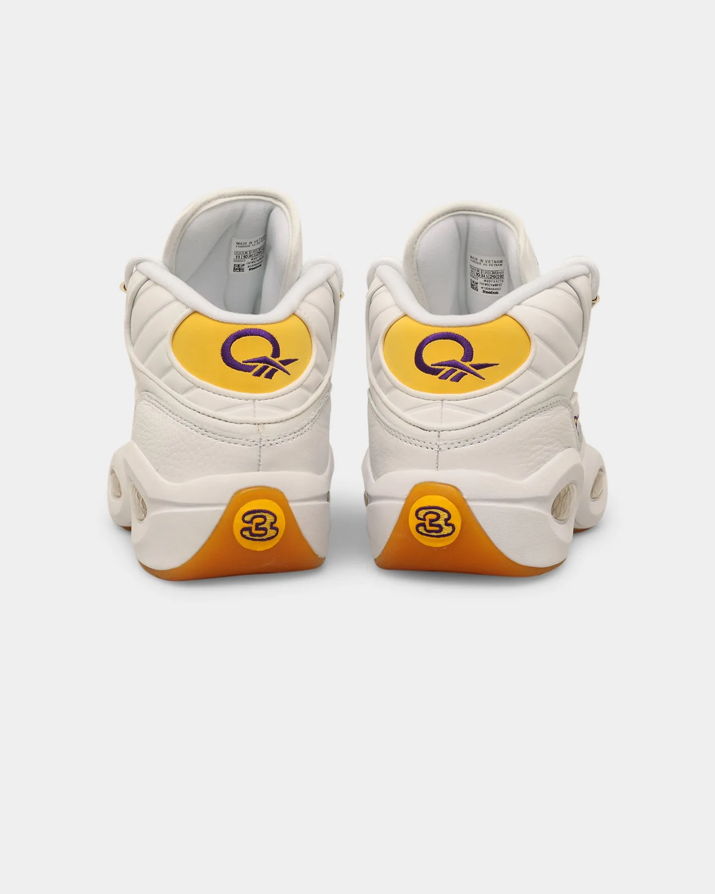 Collapsible Heel Ventilation System Reebok Question Mid White/Yellow