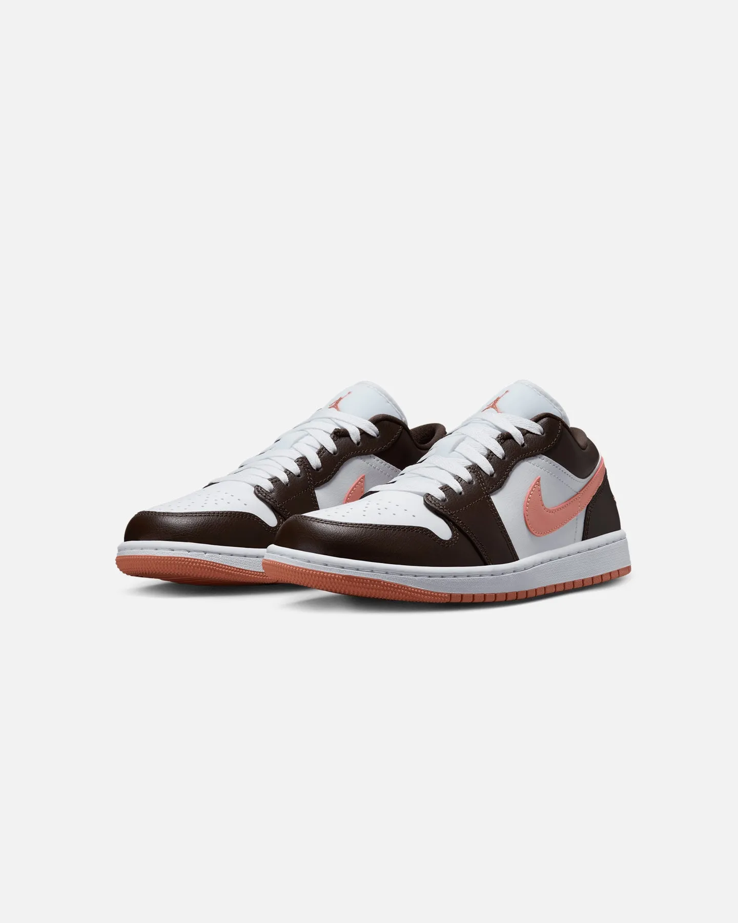Jordan Women's Air Jordan 1 Low "Brown & Pink" White/Brown Maximum Support Strappy