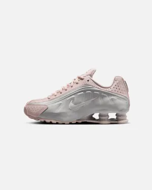 Nike Women's Shox R4 Barely Rose/Metallic Platinum textured - lining shoes