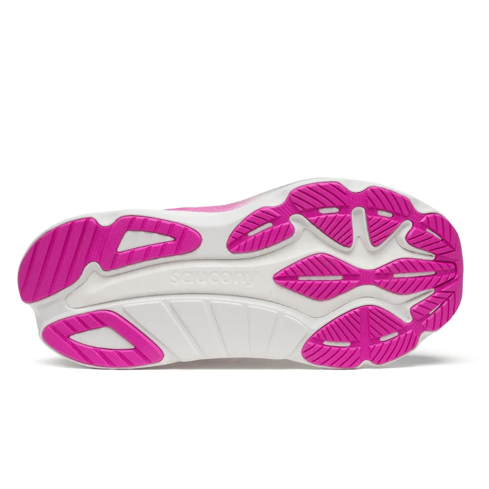 Comfortable Feel Saucony Women's Hurricane 24 Running Shoes in Navy/Fuchsia SS25