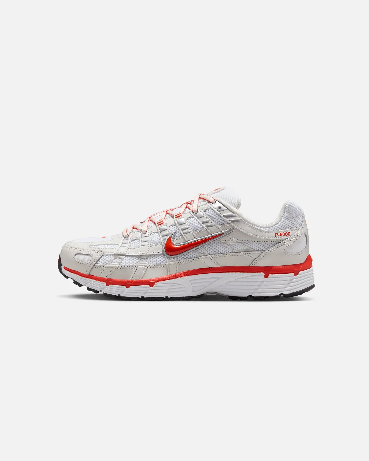 Nike Women's P-6000 White/Picante Red hard - rubber sole shoes